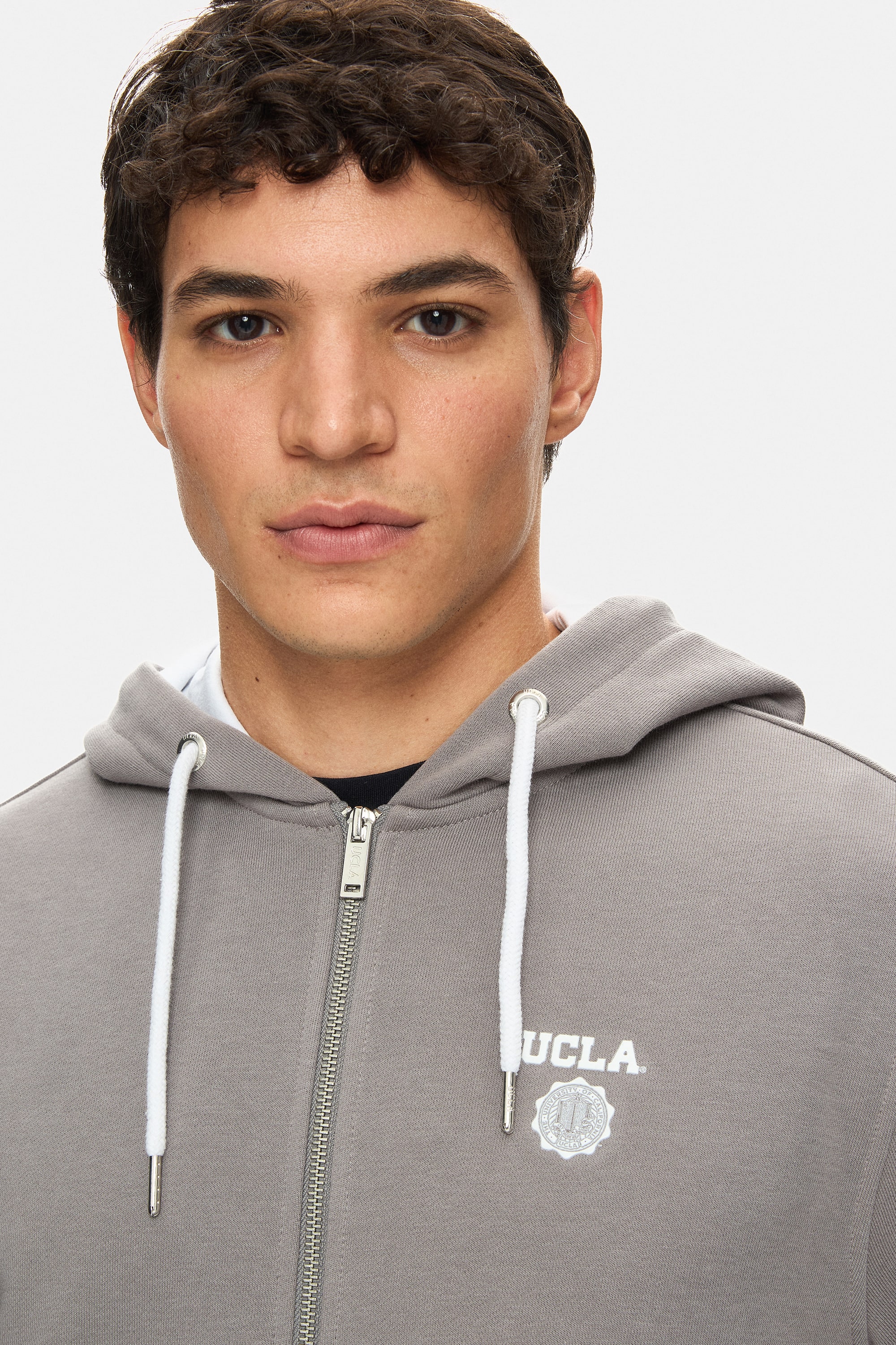 HILGARD Grafit Kapüşonlu Ve Fermuarlı Baskılı Standard Fit Erkek Sweatshirt