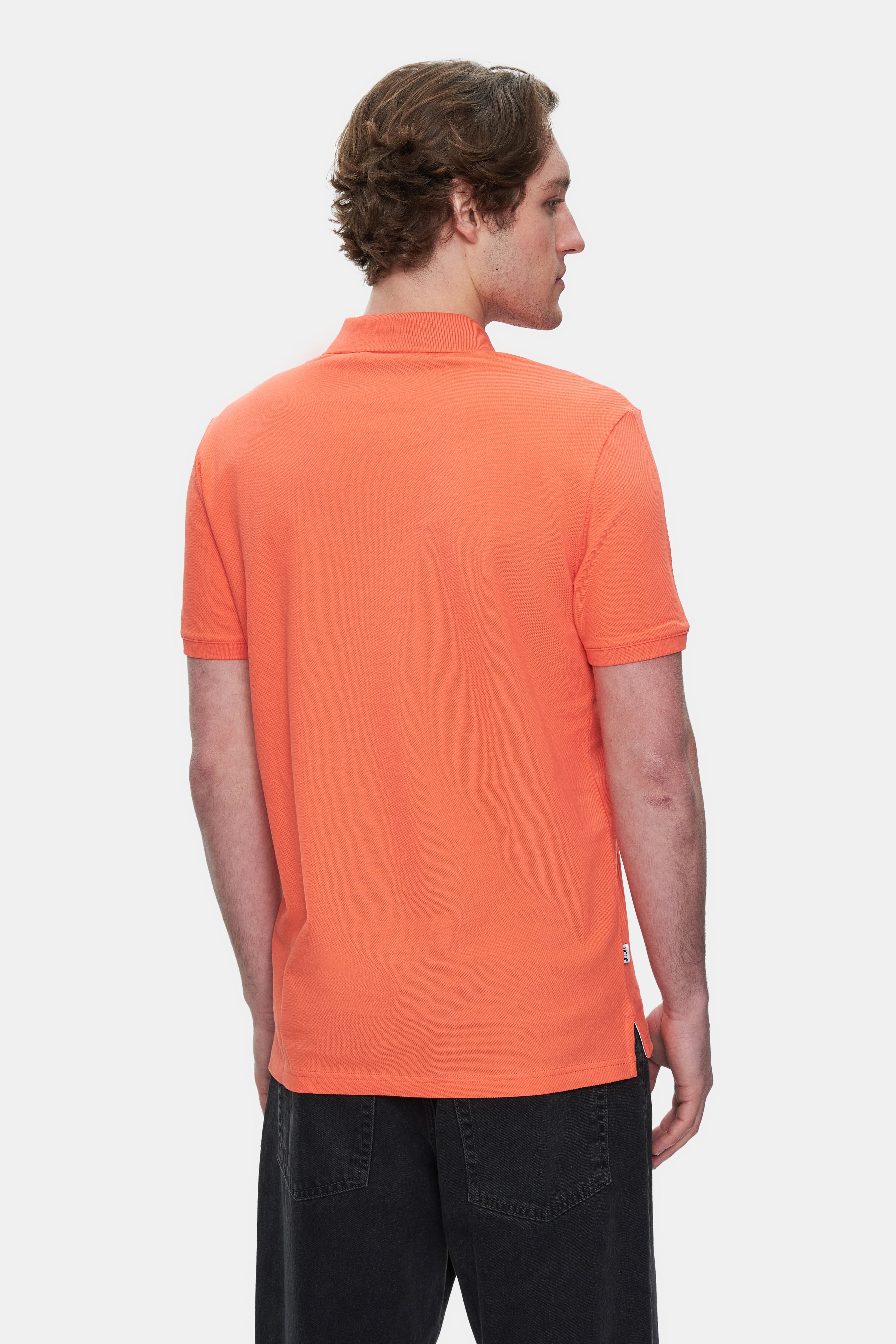LAKES Pembe Polo Yaka Nakışlı Erkek Tshirt