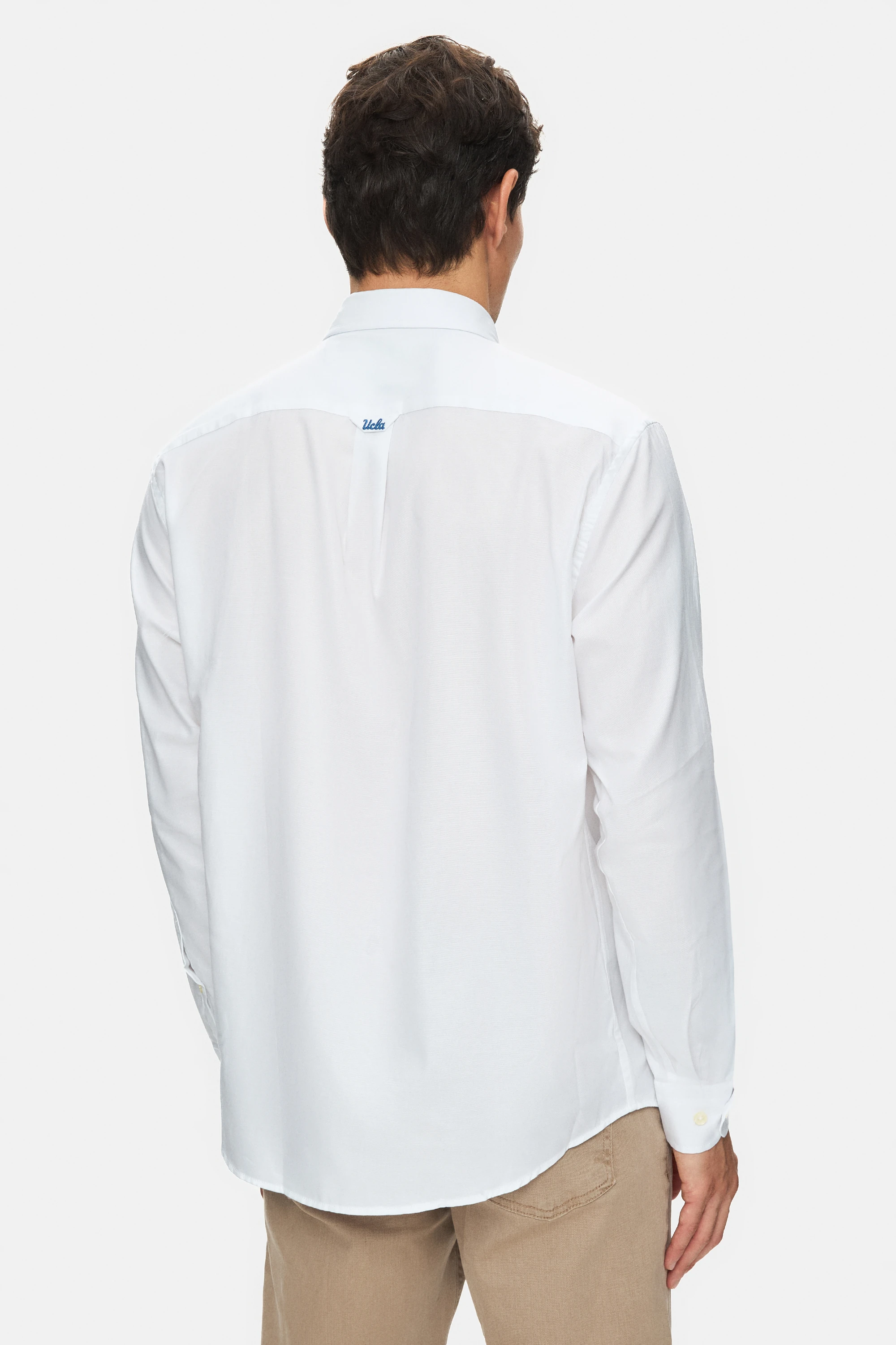 JACKSON Beyaz Oxford Nakışlı Standard Fit ERKEK Gömlek