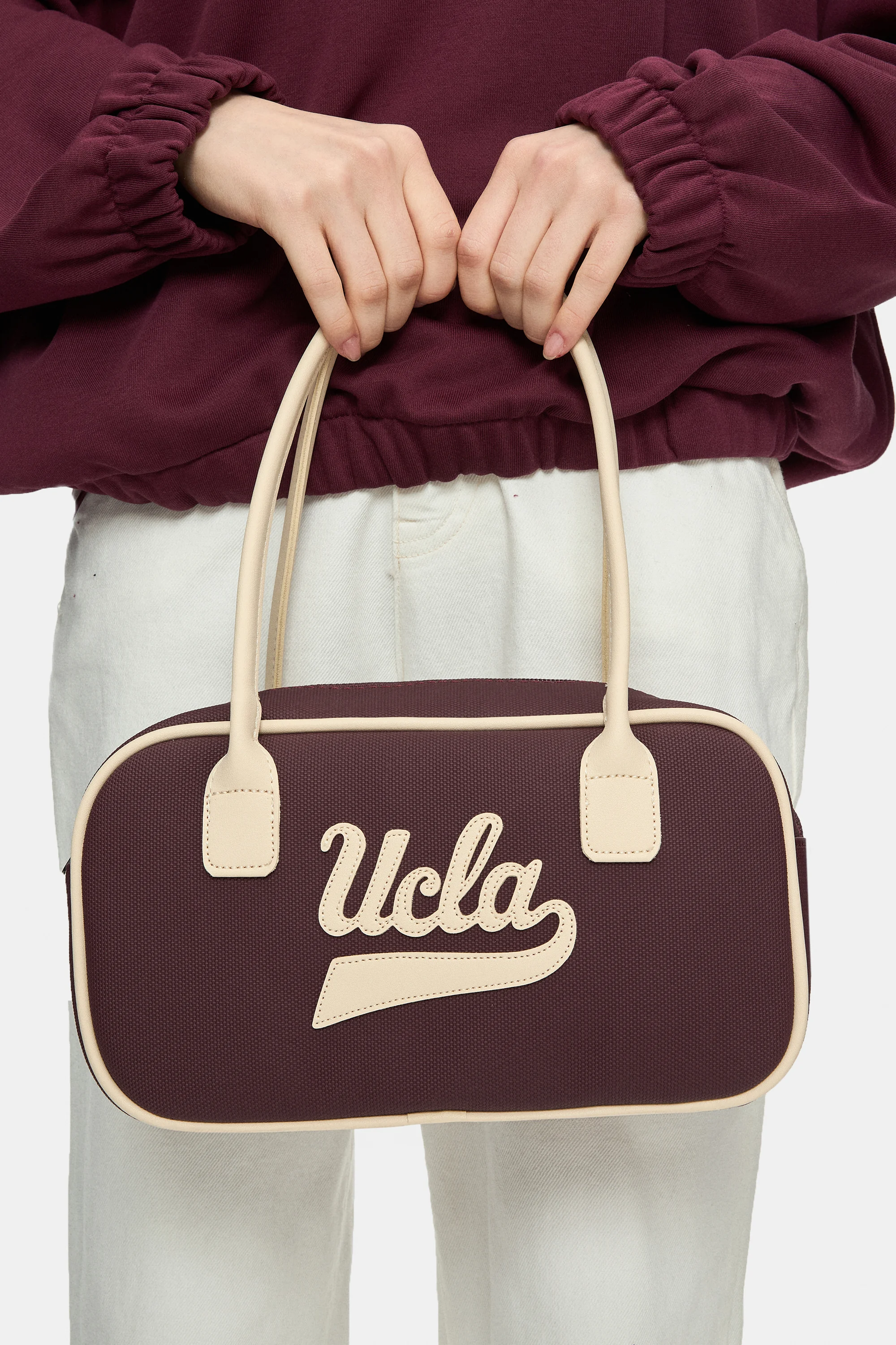 SHARON Bordo Suni Deri Omuz Çantası - Kadın Çanta