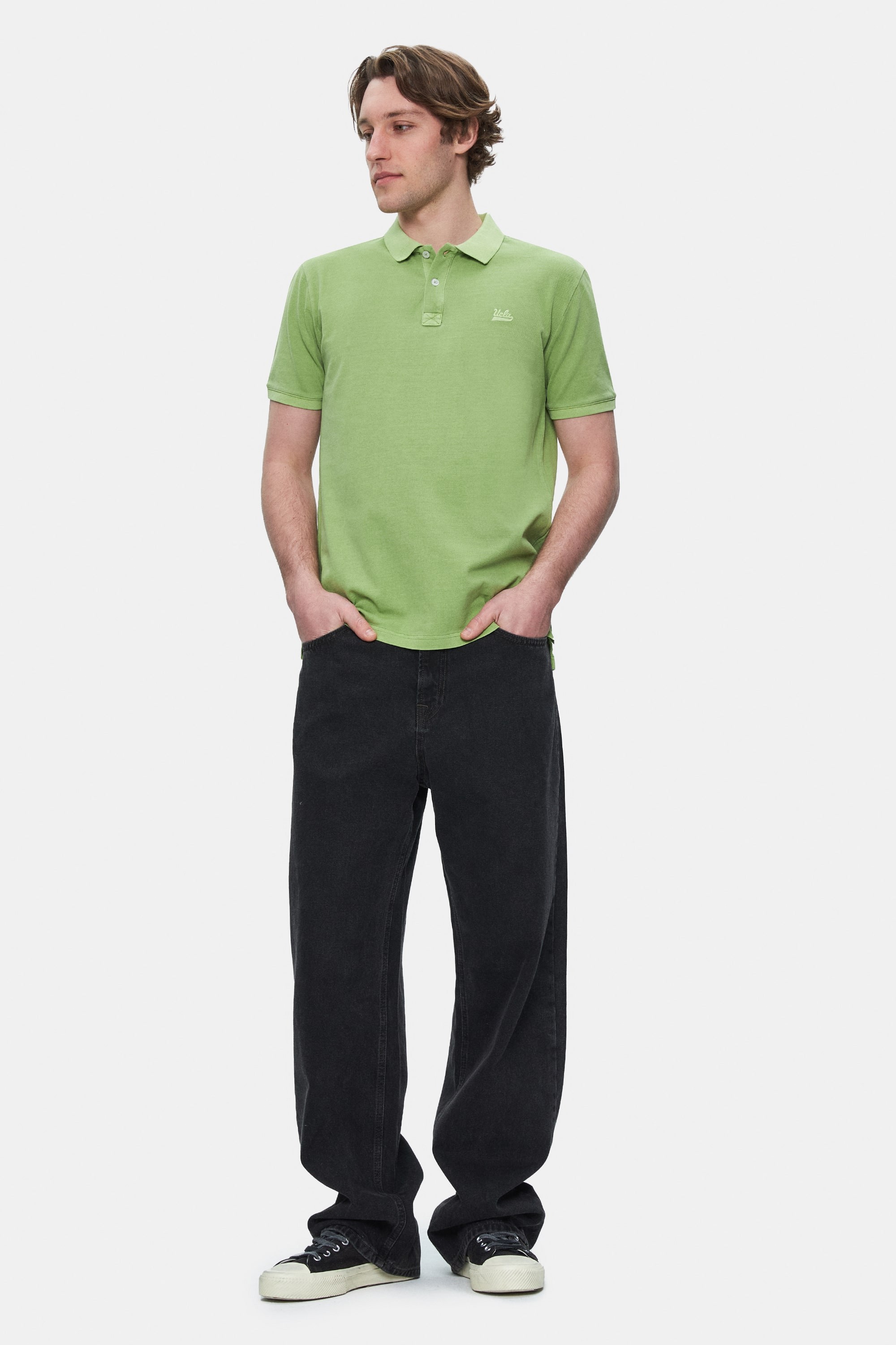 GERARD Yeşil Polo Yaka Nakışlı Standard Fit Erkek Tshirt