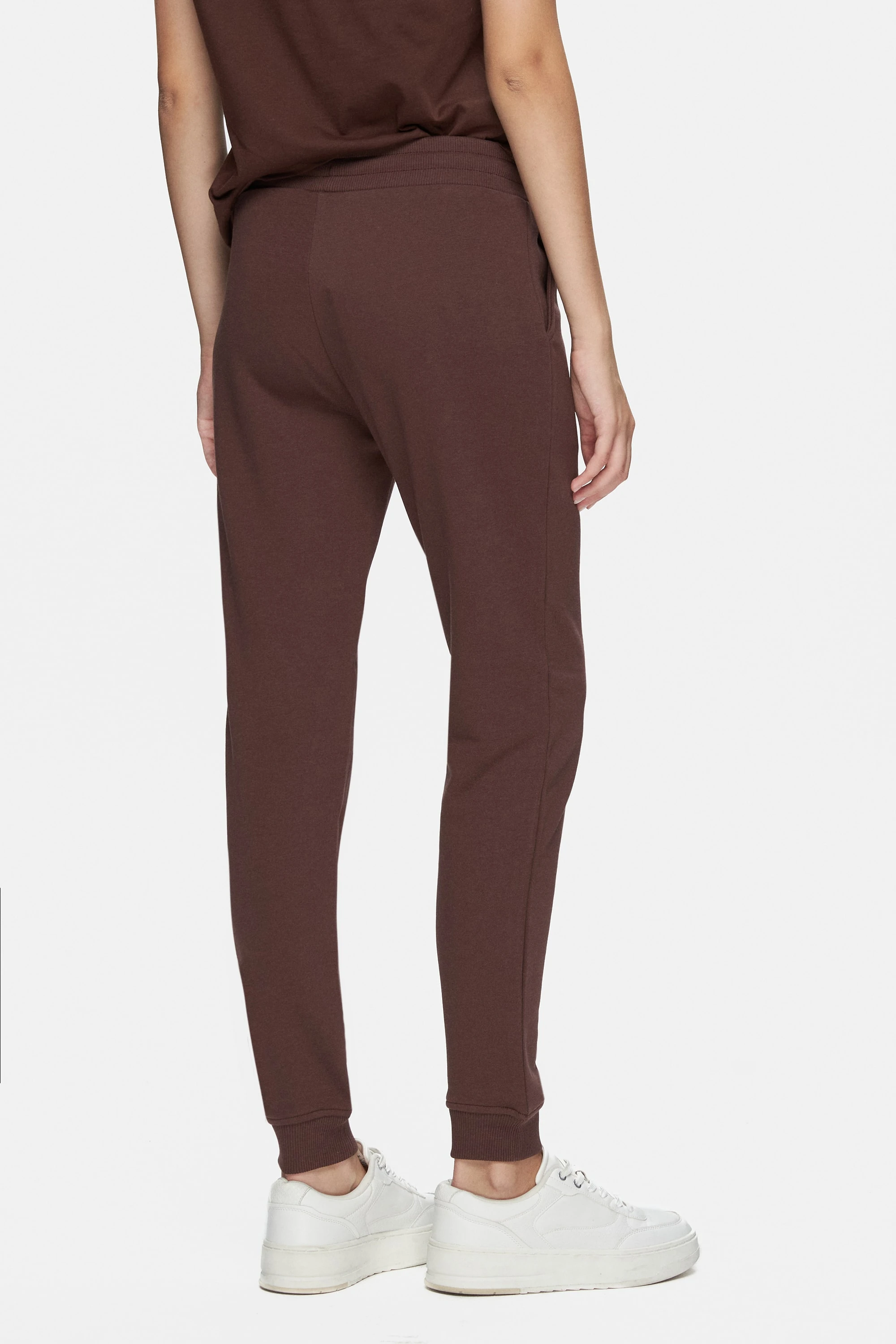 JATAVIA Kahve Paçası Lastikli Nakışlı Standard Fit Kadın Eşofman Altı