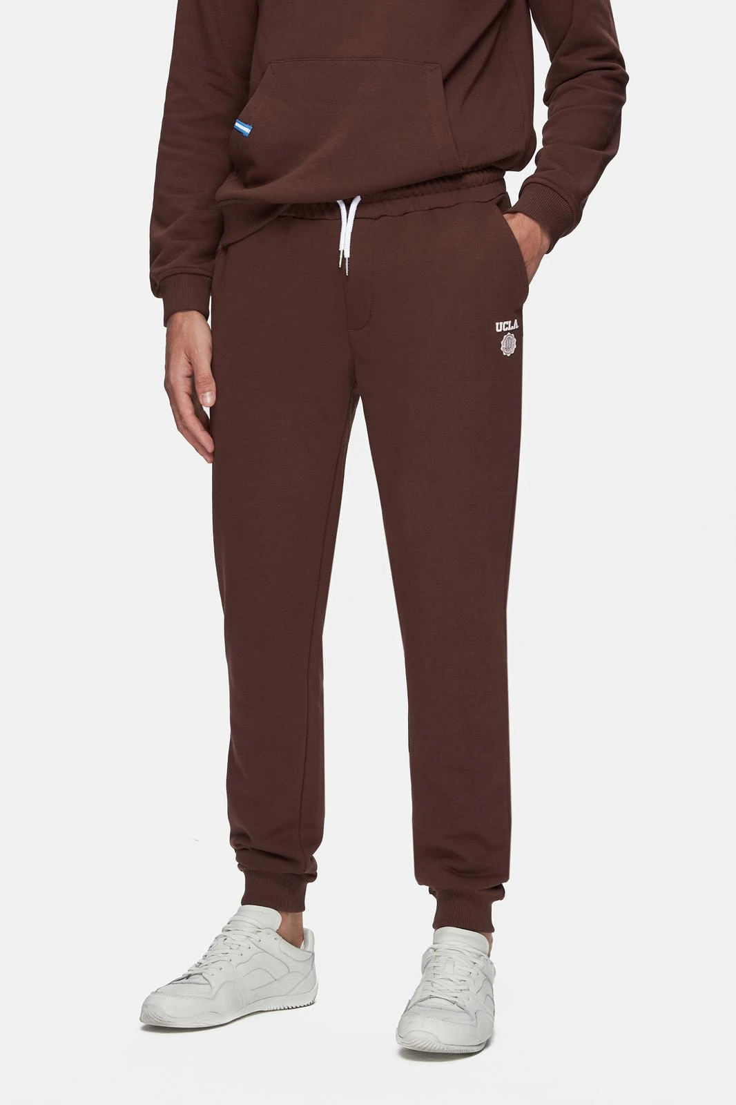 LUSKIN Kahve Daralan Kesim Baskılı Standard Fit Erkek Eşofman Altı