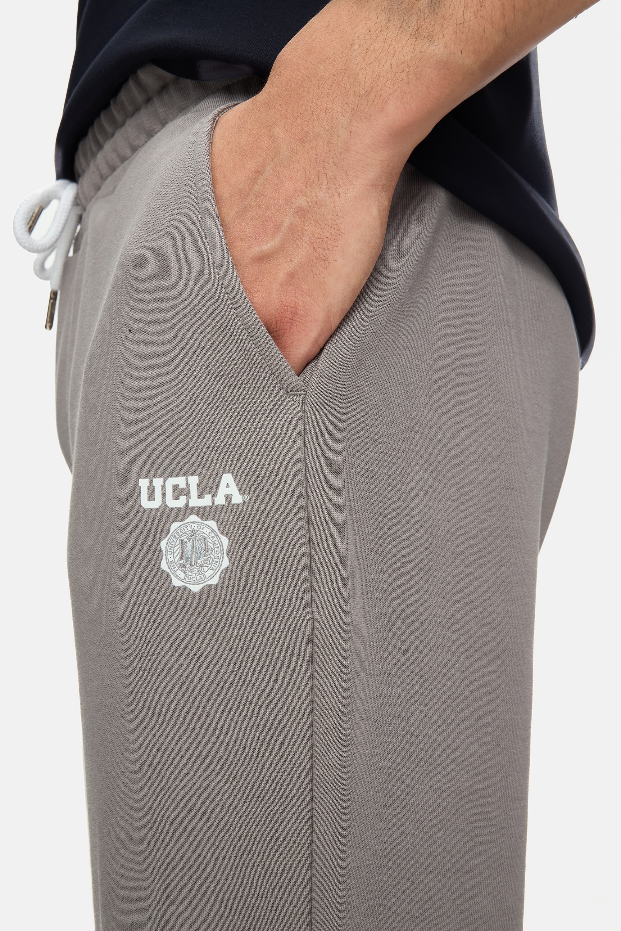 LUSKIN Grafit Daralan Kesim Paçası Lastikli Baskılı Standard Fit Erkek Eşofman Altı