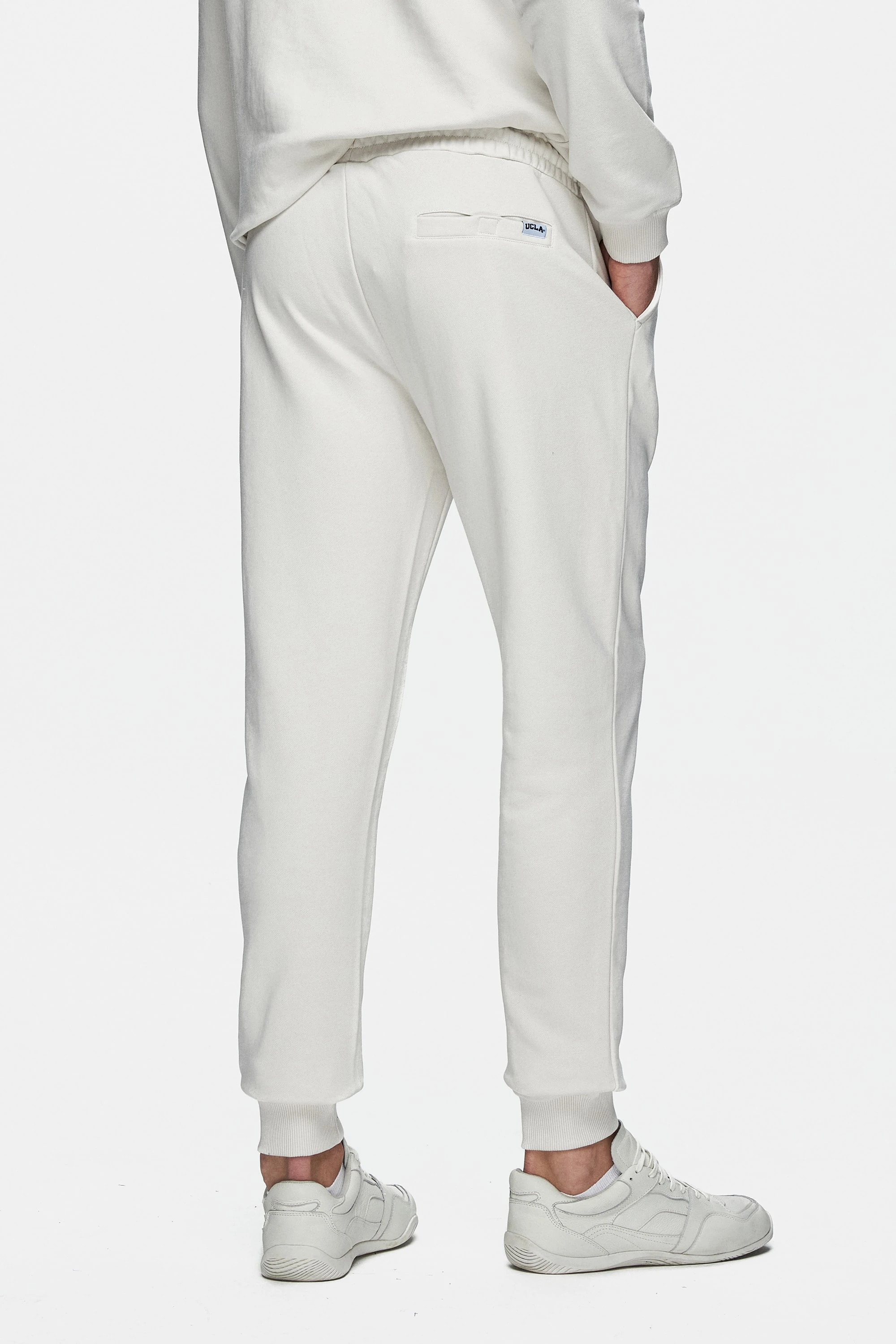 LUSKIN Bej Daralan Kesim Baskılı Standard Fit Erkek Eşofman Altı