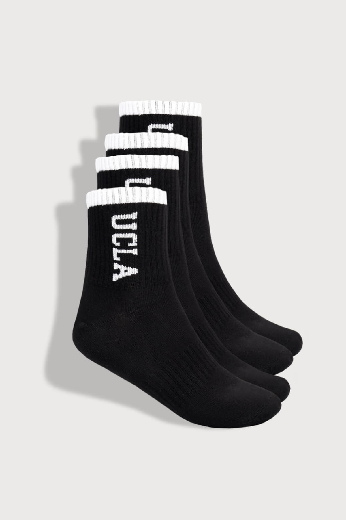 JULIO 2'Lİ Siyah Bilekte jakarlı Standard Fit Unisex Çorap