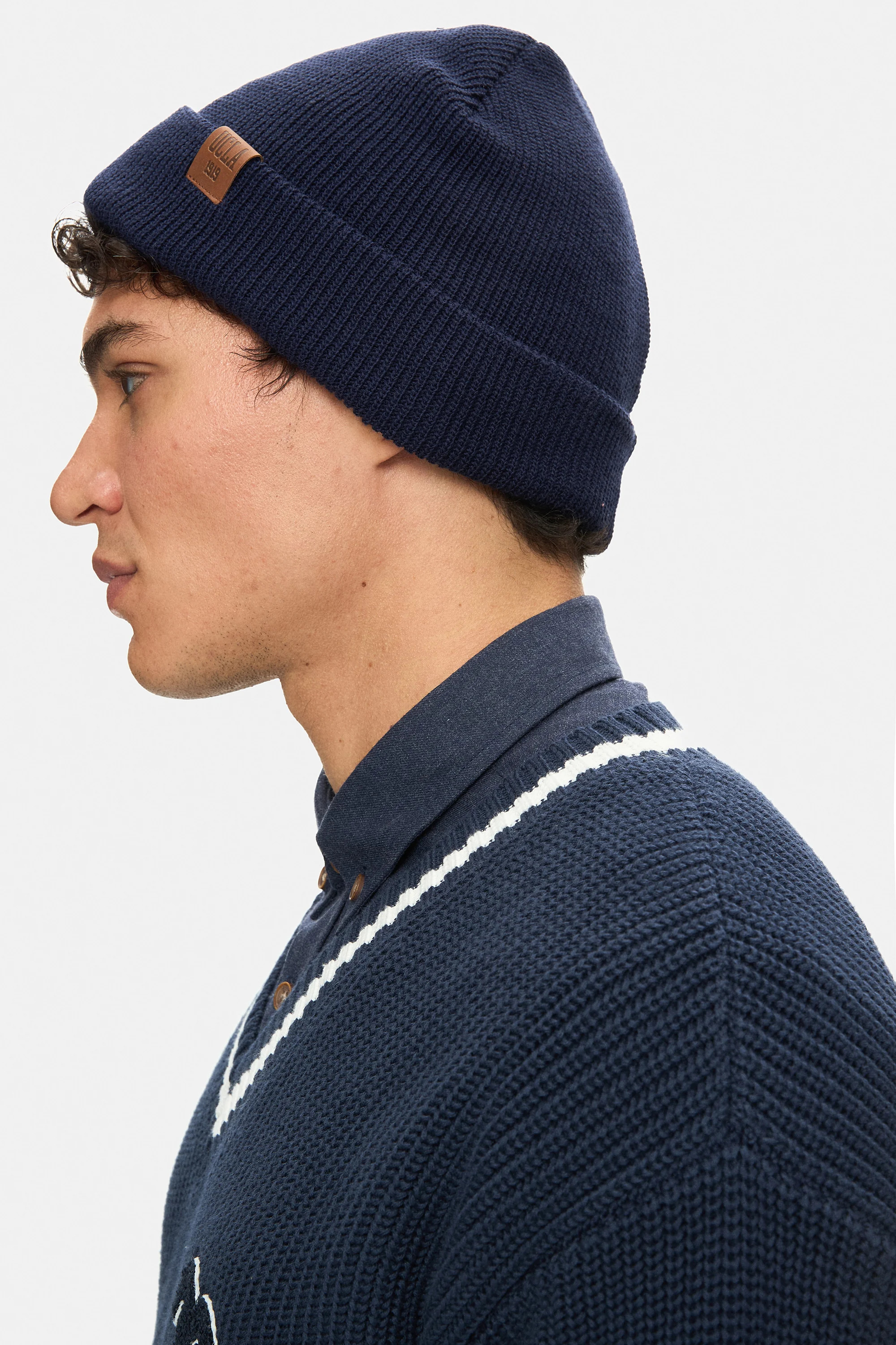 PACIFIC Lacivert Bere Nakışlı - Unisex Bere