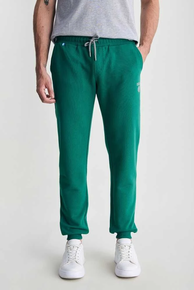 LUSKIN Yeşil Daralan Kesim Baskılı Standard Fit Erkek Eşofman Altı