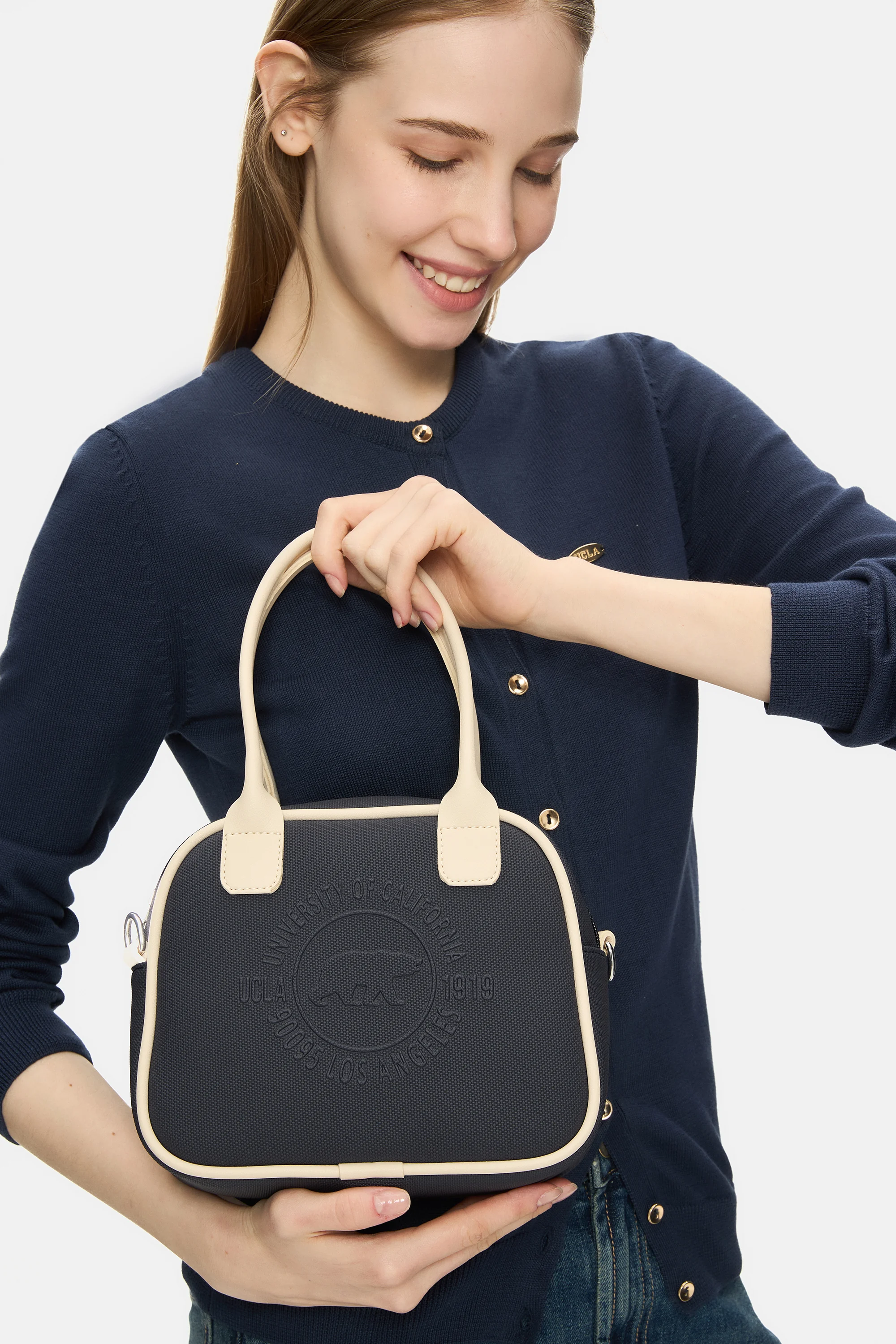 AZURA Lacivert Askılı Suni Deri Çapraz Çanta - Kadın Çanta