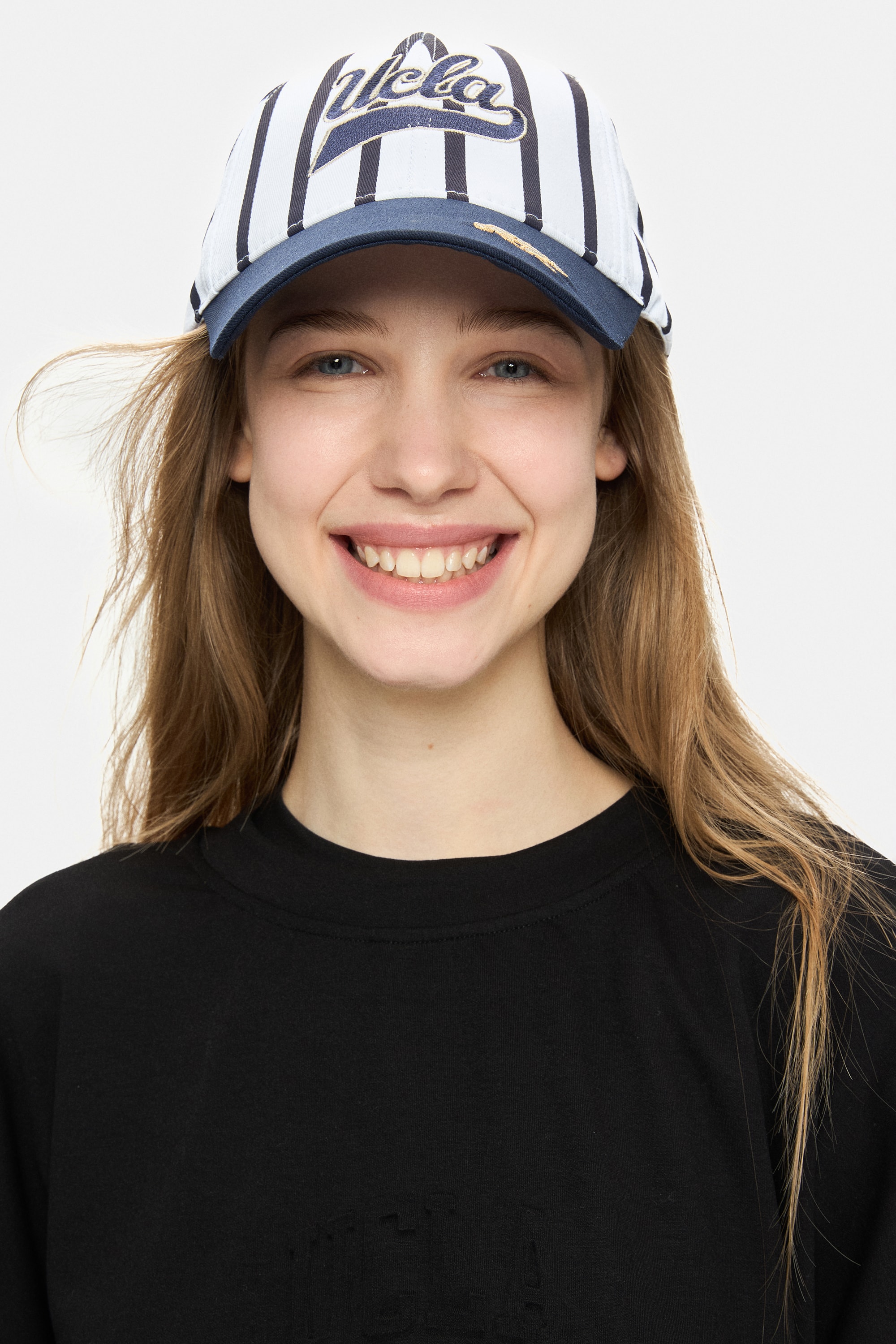 CHET Lacivert Baseball Cap Çizgili Nakışlı - Unisex Şapka