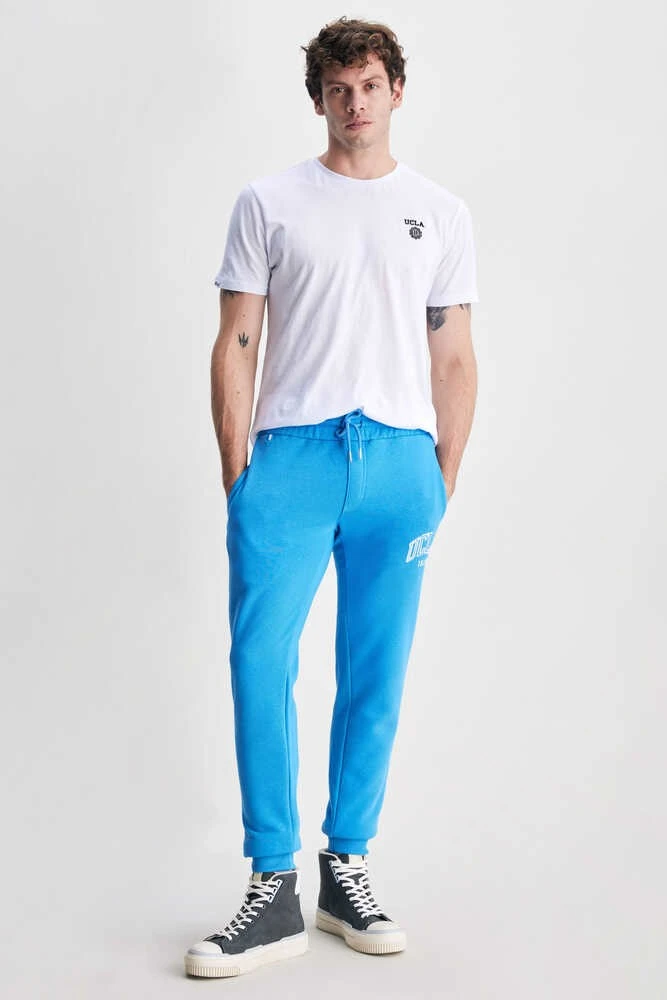 OTTO Açık Mavi Rahat Paça Nakışlı Standard Fit Erkek Eşofman Altı