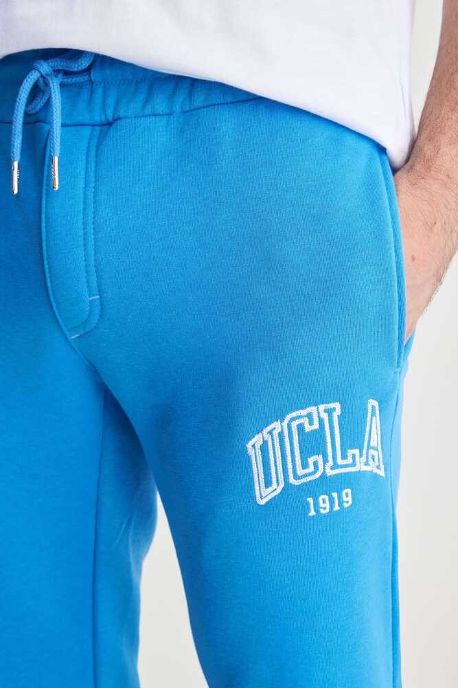 OTTO Açık Mavi Rahat Paça Nakışlı Standard Fit Erkek Eşofman Altı