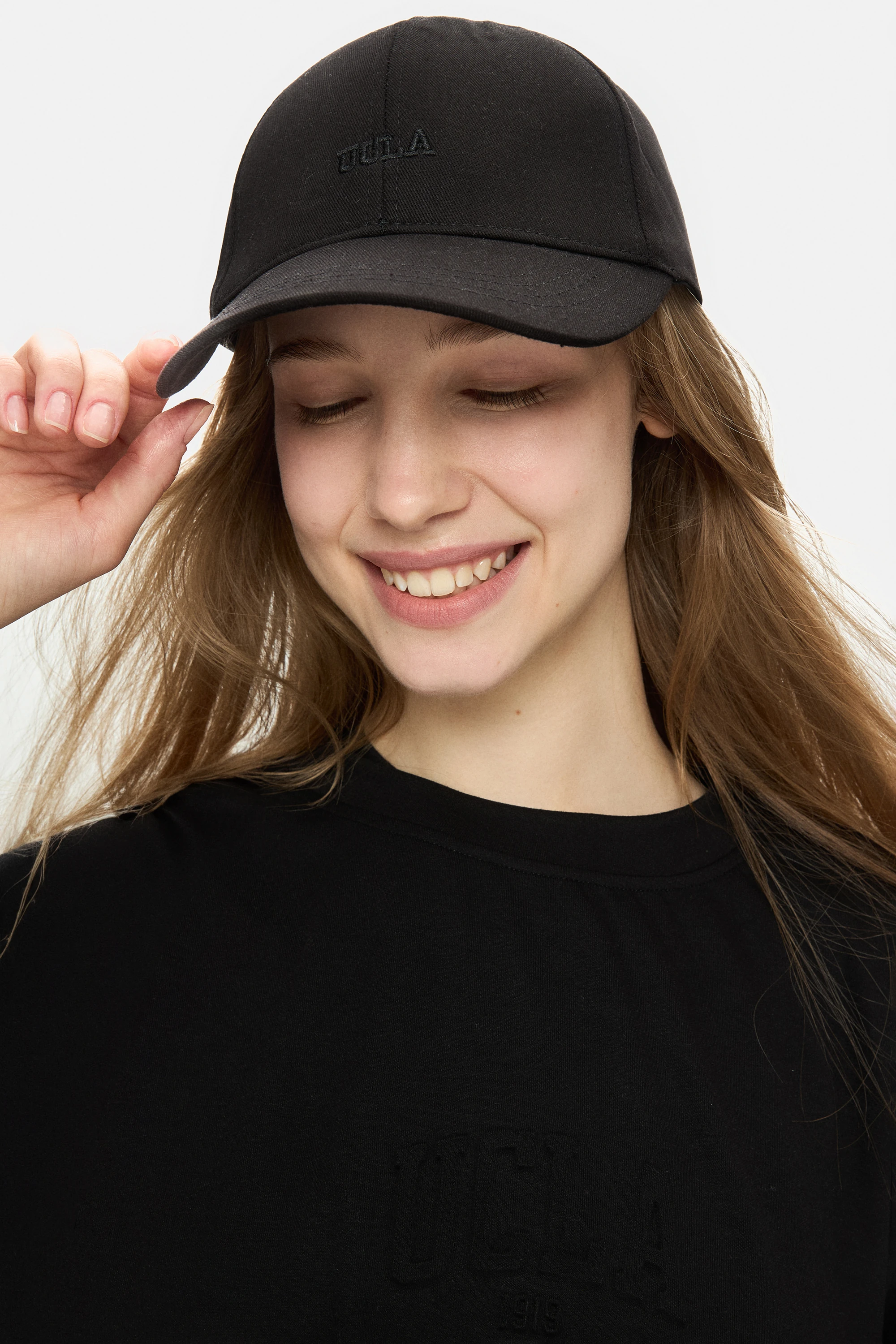 ARGENTO Siyah Baseball Cap Nakışlı Unisex Şapka