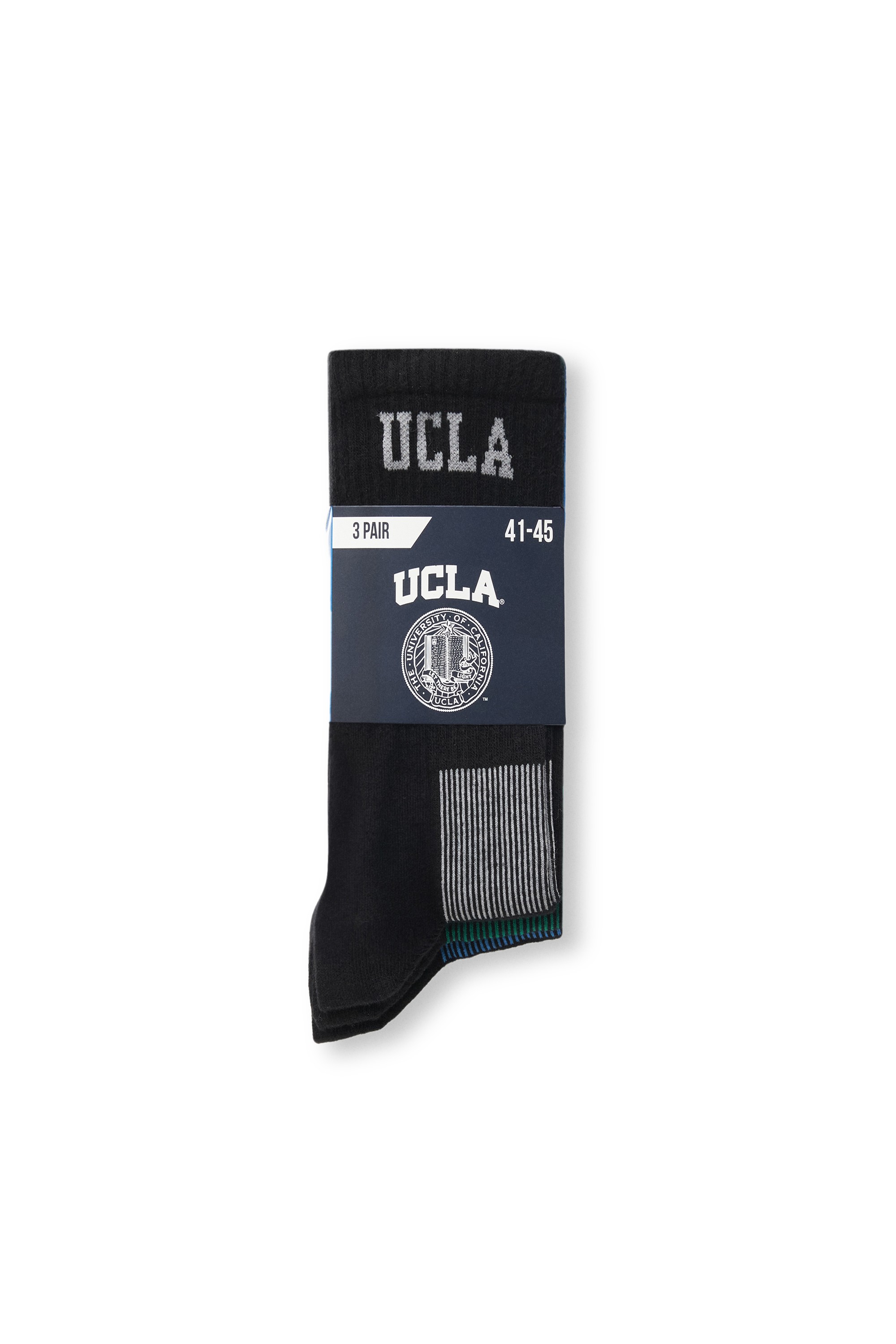 LUKE 3'LÜ Siyah ve Karışık Uzun jakarlı Standard Fit Unisex Çorap