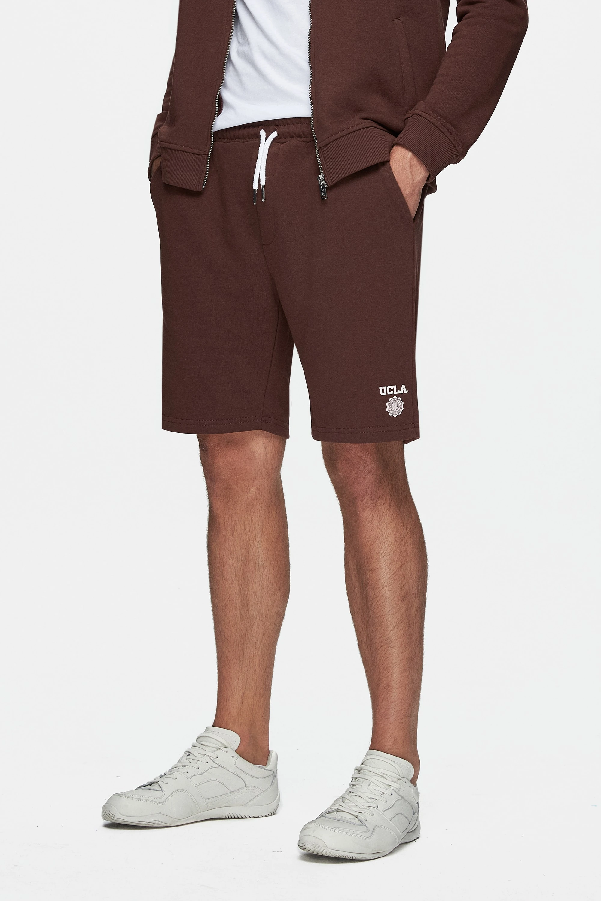 RANDY Kahve Baskılı Standard Fit Erkek Örme Şort