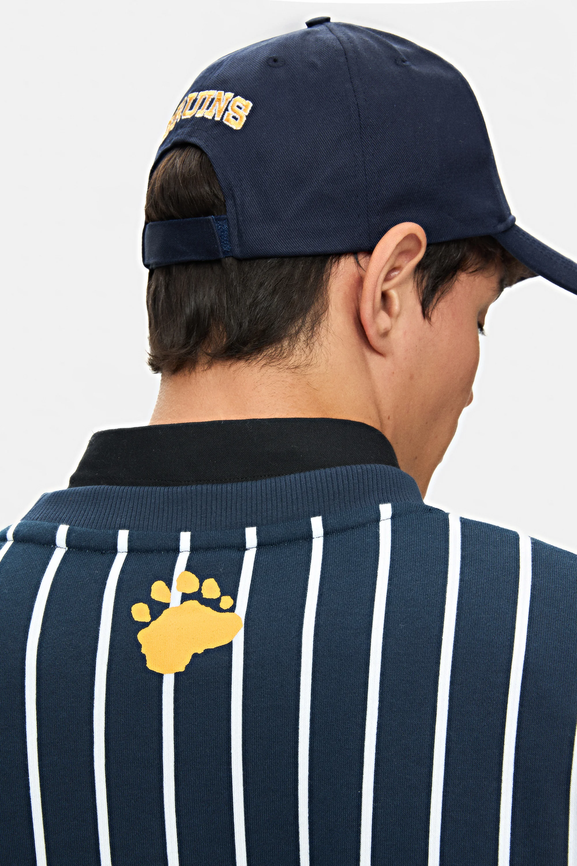 NELLY Lacivert Bisiklet Yaka Baskılı Oversize Fit Erkek Sweatshirt