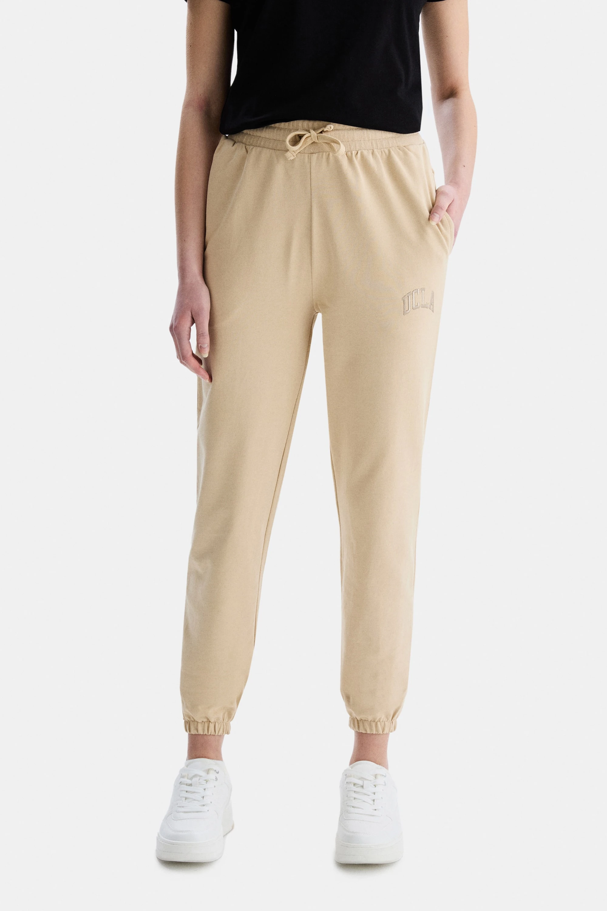 JEZEBEL Kahve Paçası Lastikli Nakışlı Standart Kesim Kadın Eşofman Altı