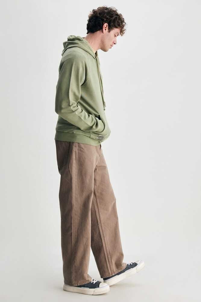 JUDE Yeşil Kapüşonlu Nakışlı Standard Fit Erkek Sweatshirt