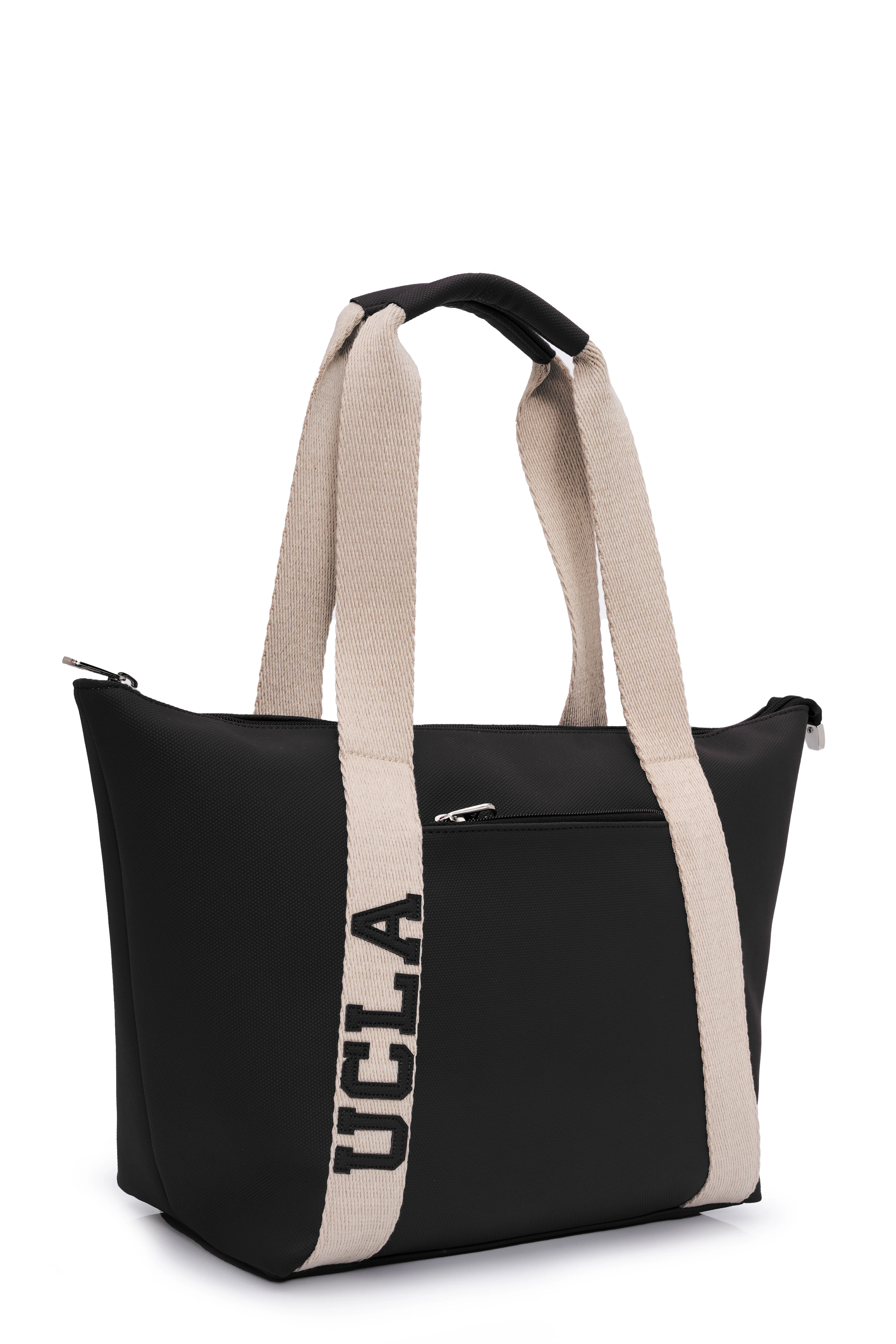 ALTHEA Siyah Suni Deri Tote Çanta - Kadın Çanta