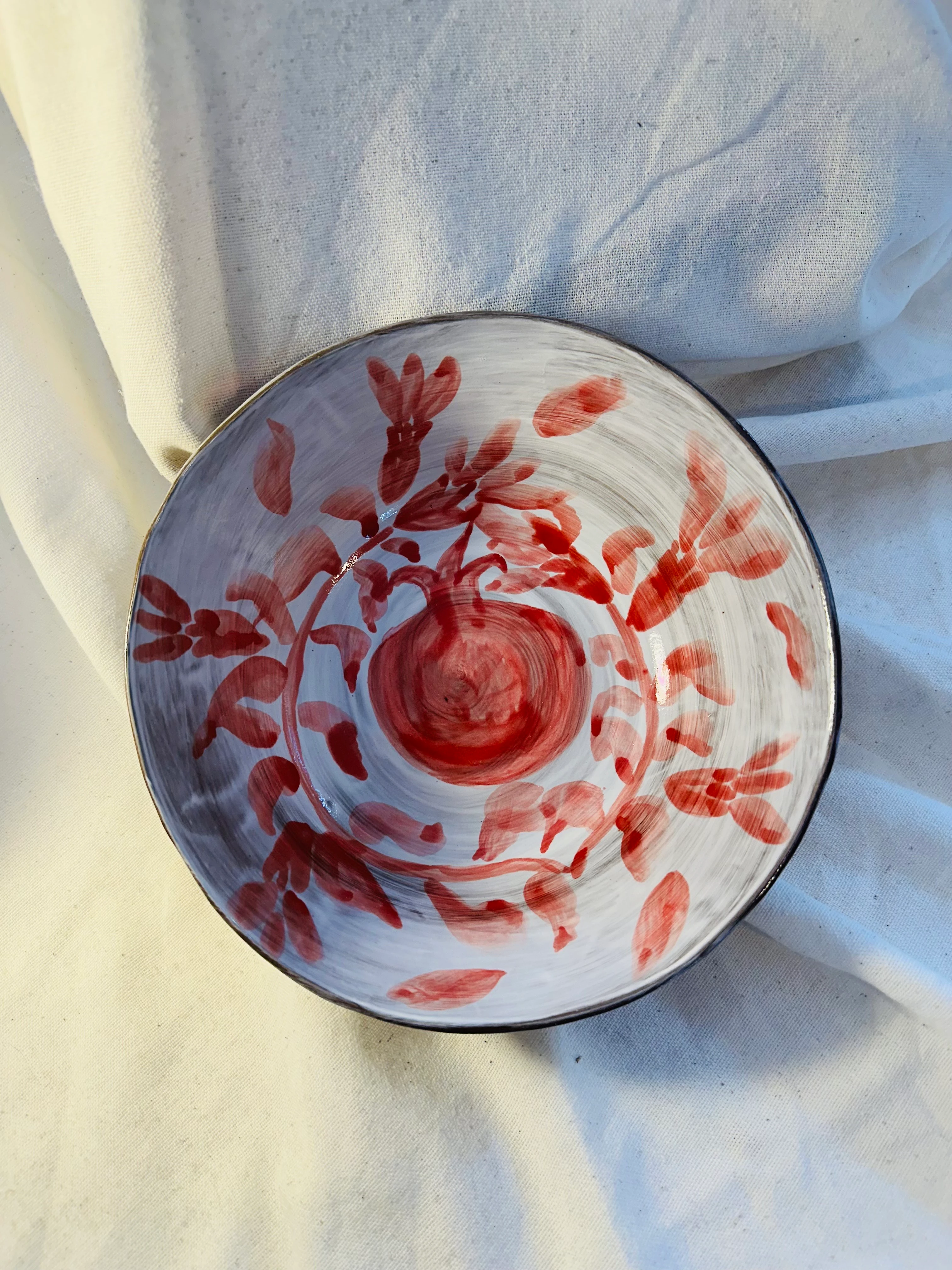 Nar Motifli Salata Tabağı