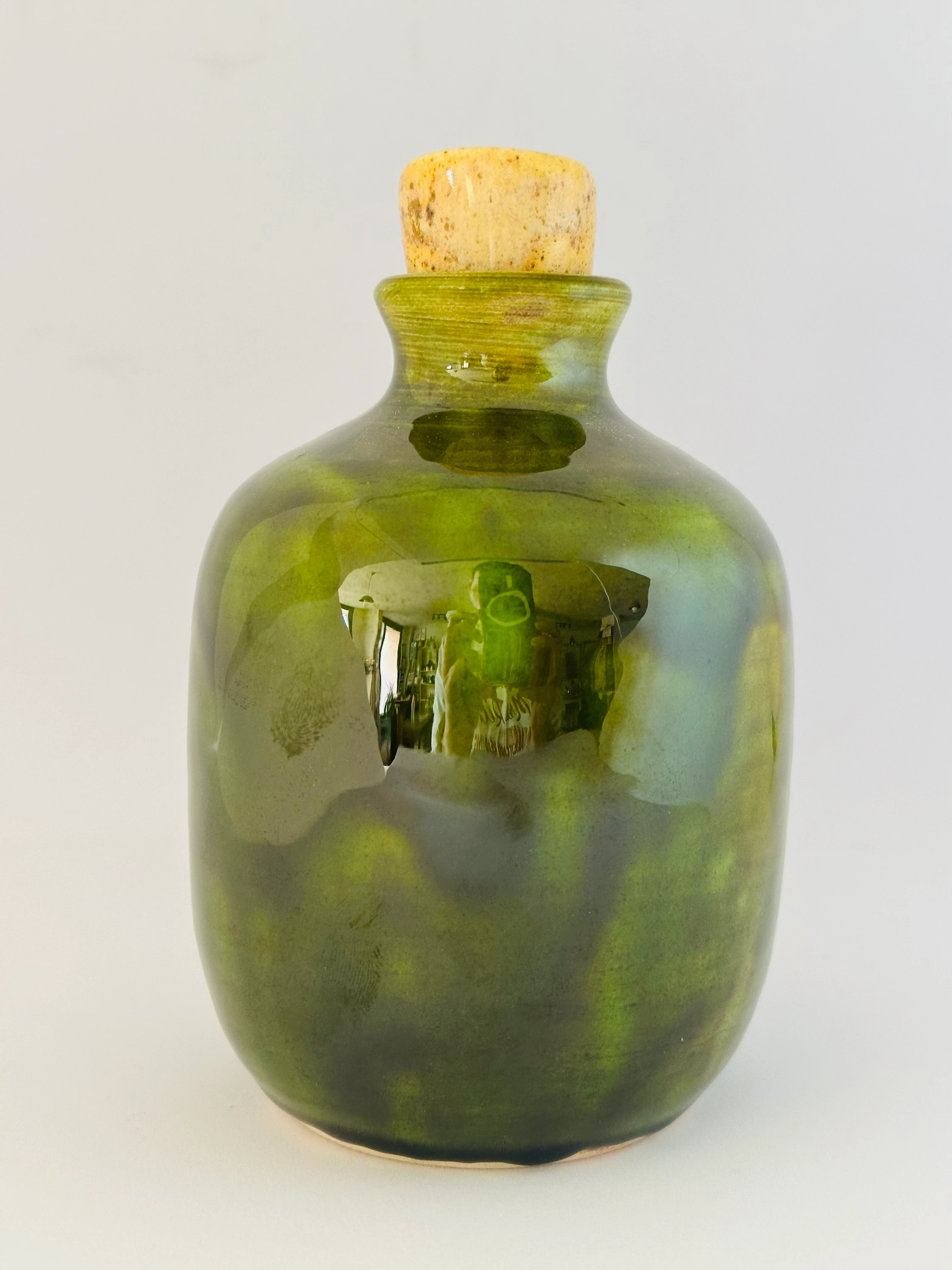 Yağ Yeşili Çok Amaçlı Seramik Şişe