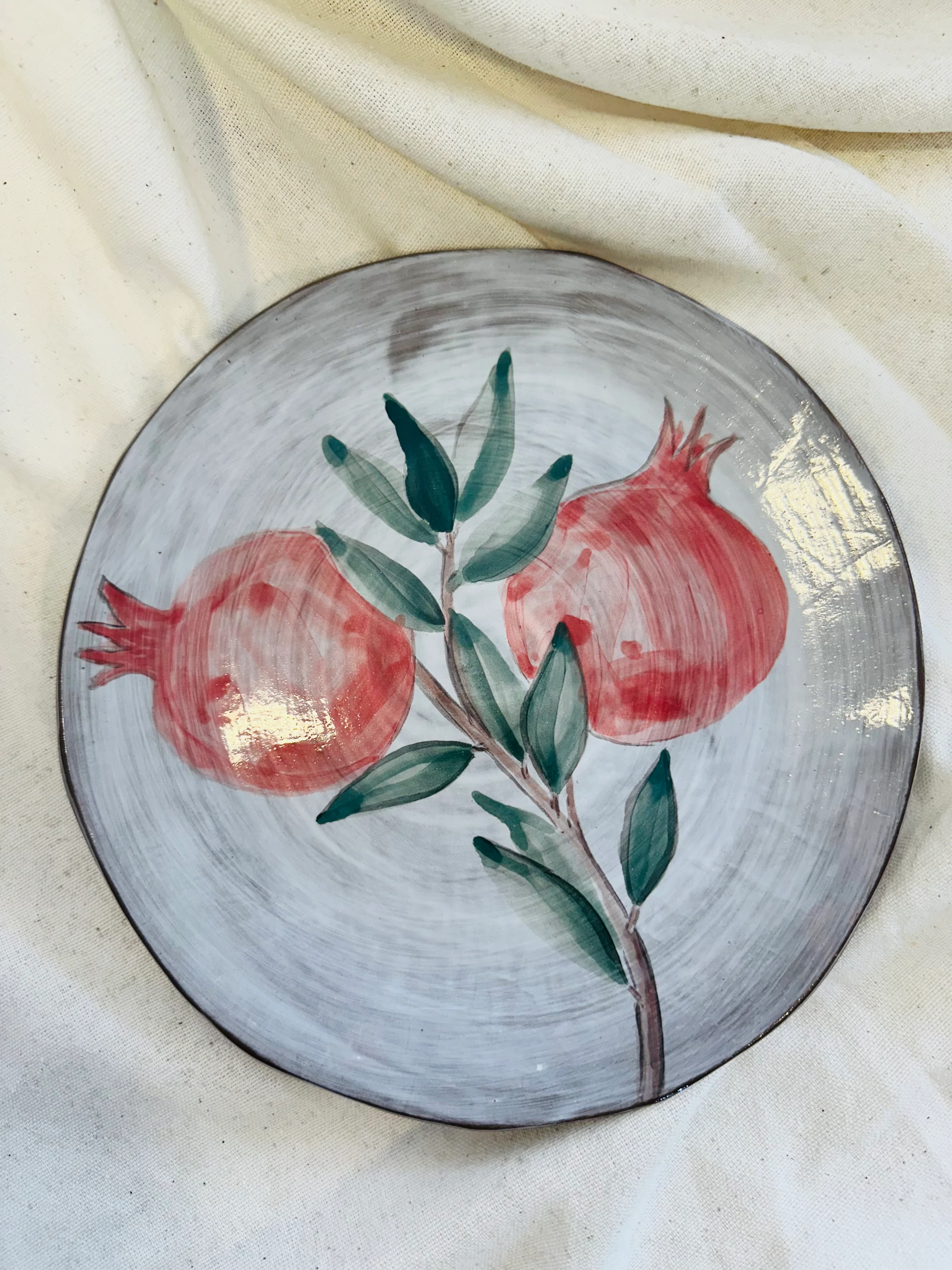 Nar Motifli Servis Tabağı