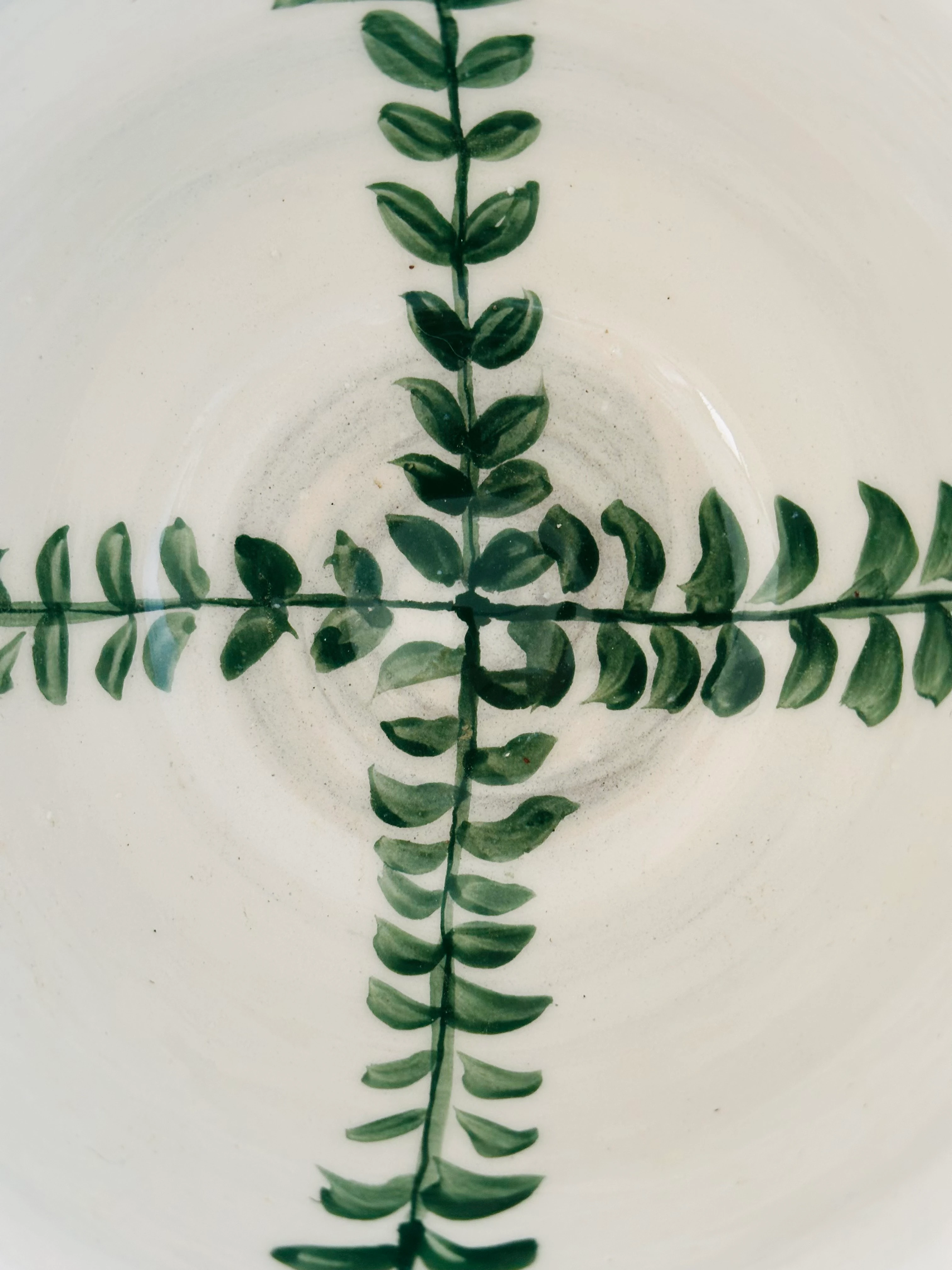 Rustik Seramik Yeşil Kase