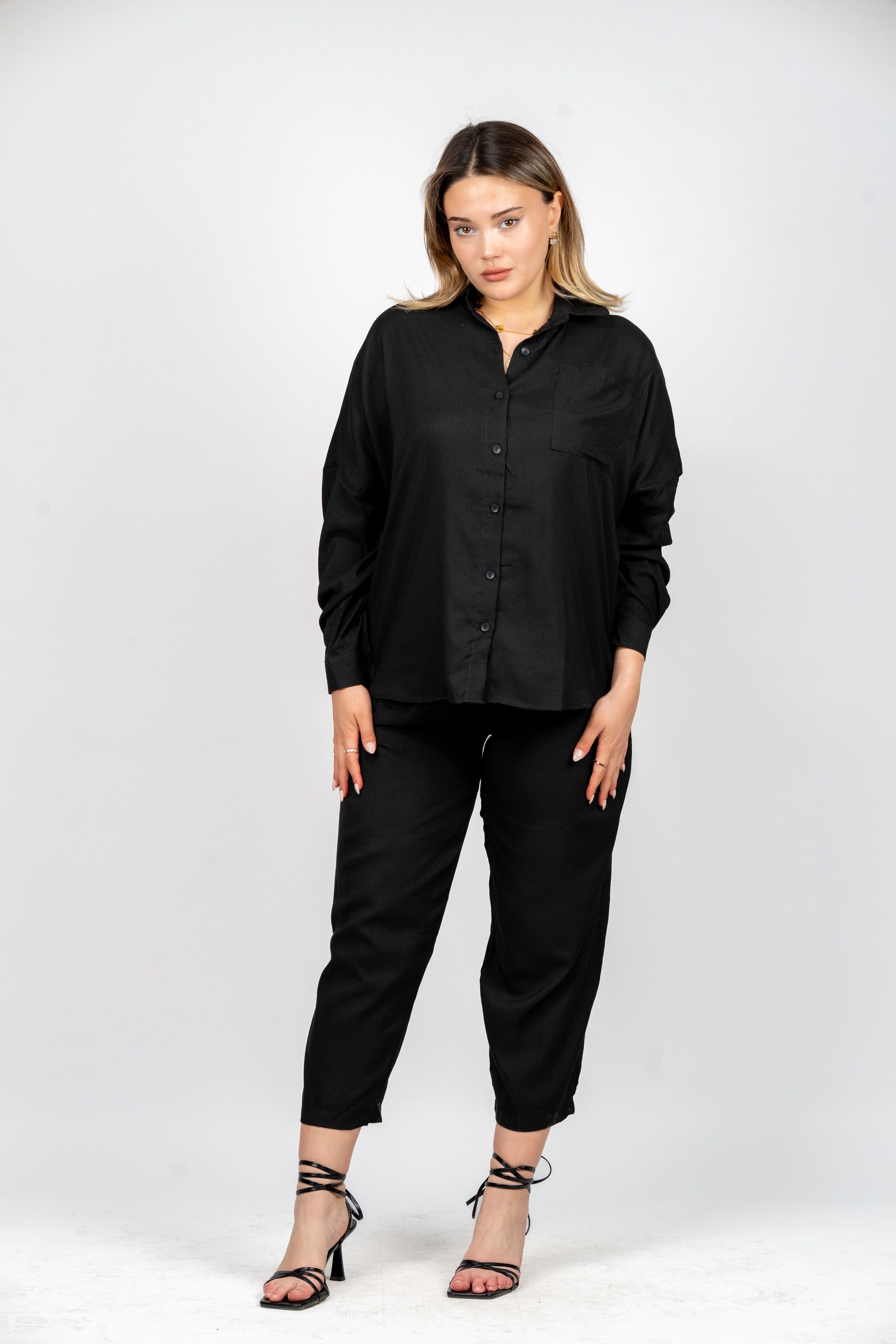 Oversize Gömlek Pantolon Takım