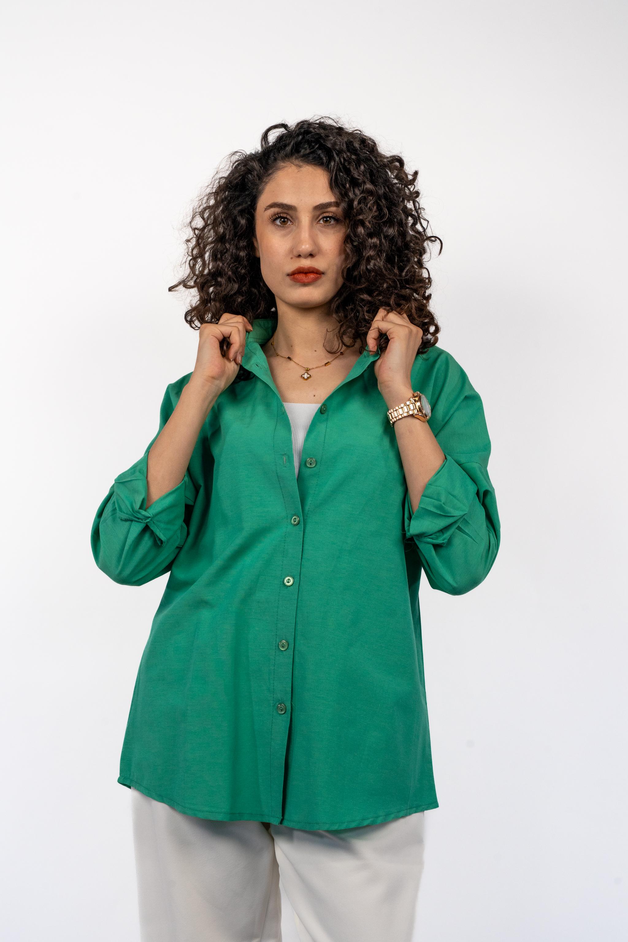 Düğmeli Oversize Gömlek