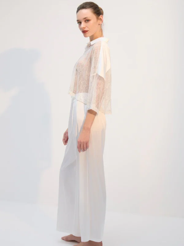 Dantelli Saten 6 Parça Gelin Seti 1759