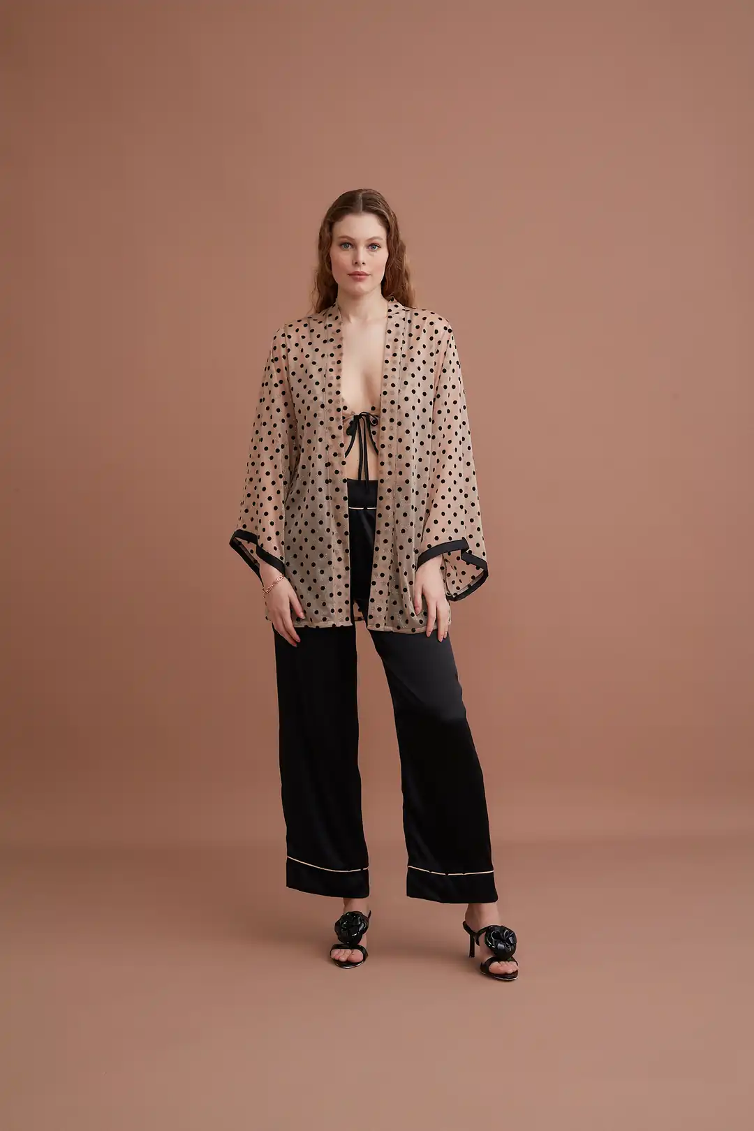 Puantiyeli Pijama Takımı 3031