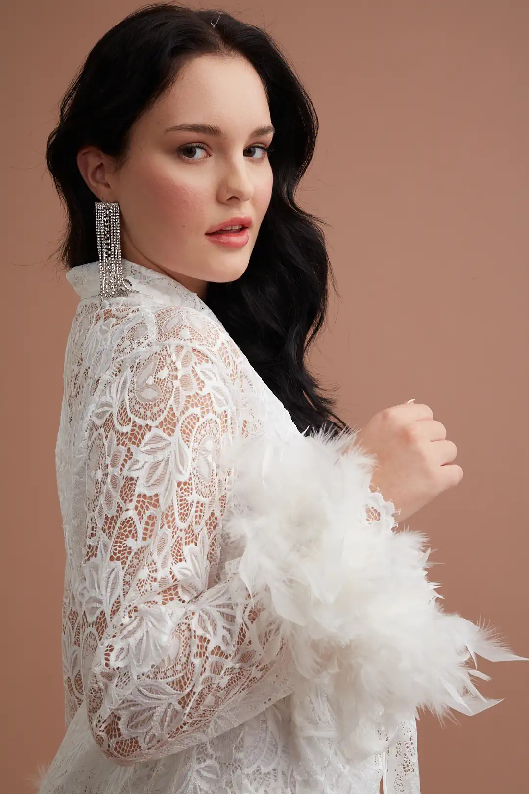 Dantel ve Kürk Detaylı Pijama Takımı 3137