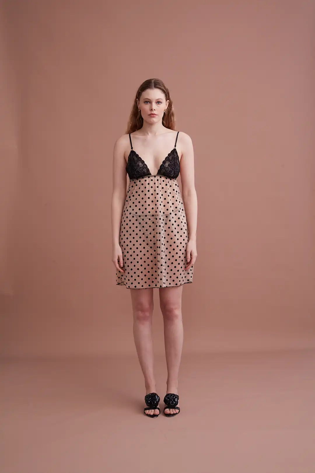 Puantiyeli Sabahlık ve Gecelik Takımı 163