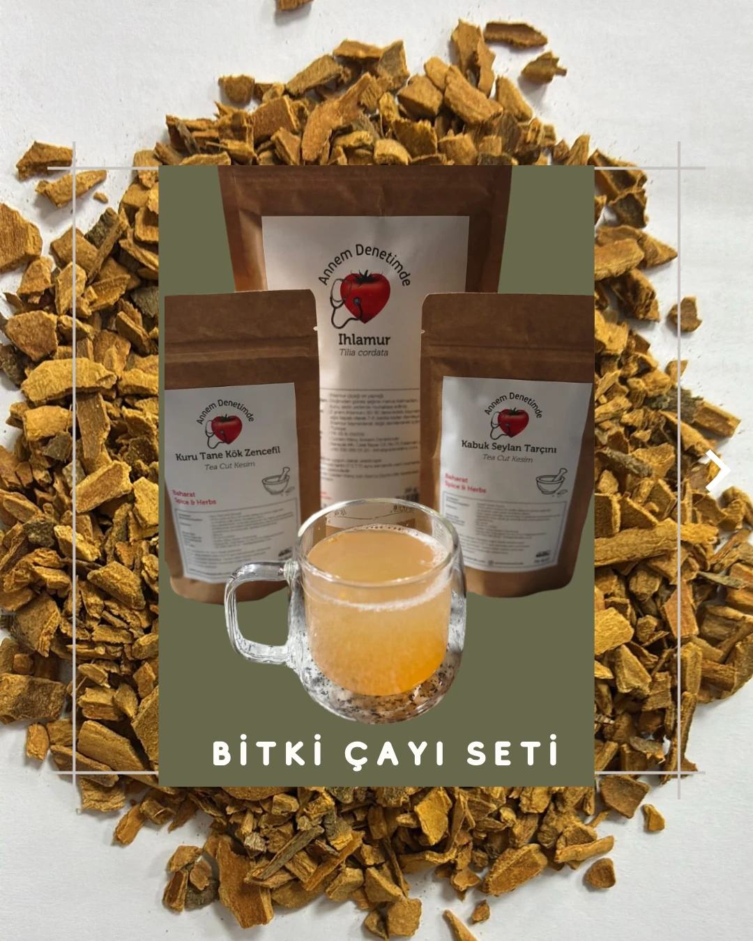 BİTKİ ÇAYI SETİ ( IHLAMUR, KABUK TARÇIN, KÖK ZENCEFİL) 