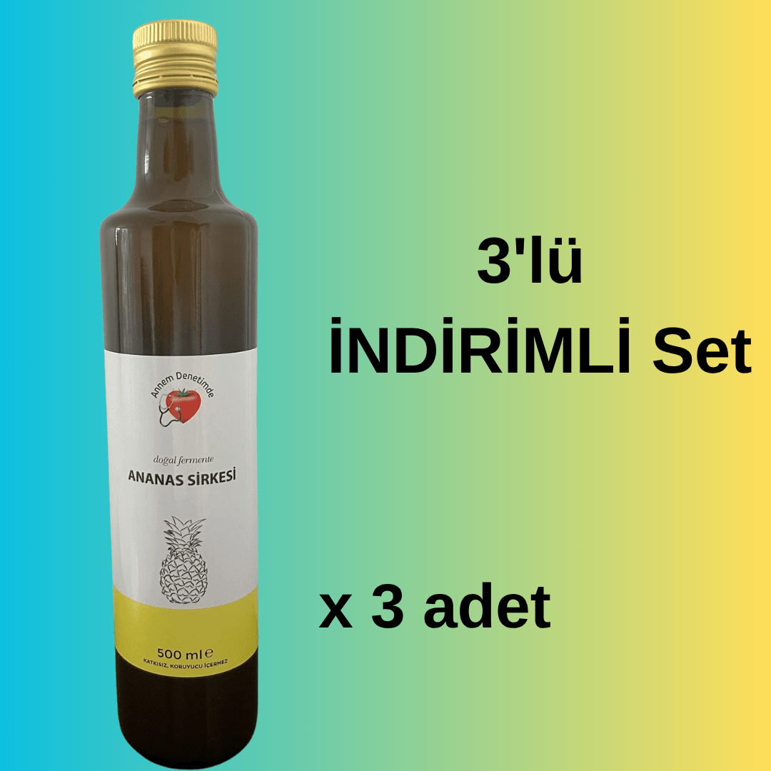 3 LÜ ANANAS SİRKESİ (1 AYLIK SET)