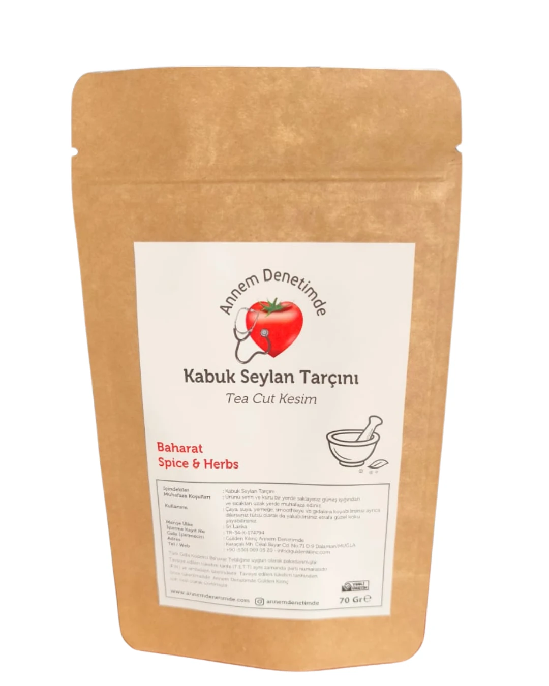 KABUK SEYLAN TARÇINI  70 GR (Tea Cut Kesim)
