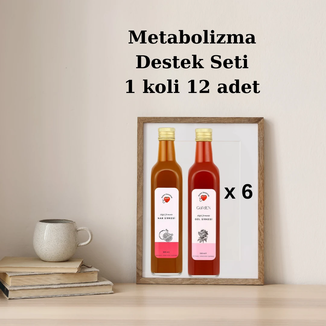 Metabolizma Destek Seti 6 adet Gül 6 adet Nar sirkesi