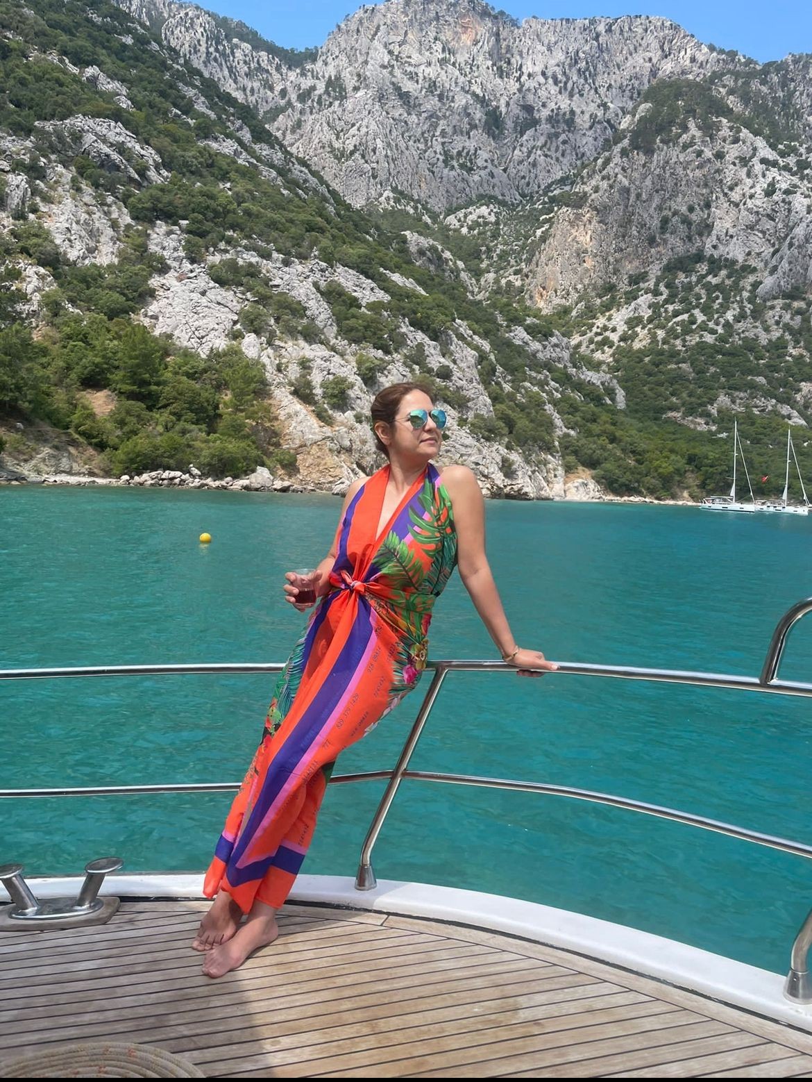 TUKAN KUŞLU TURUNCU PAREO 120*200 cm