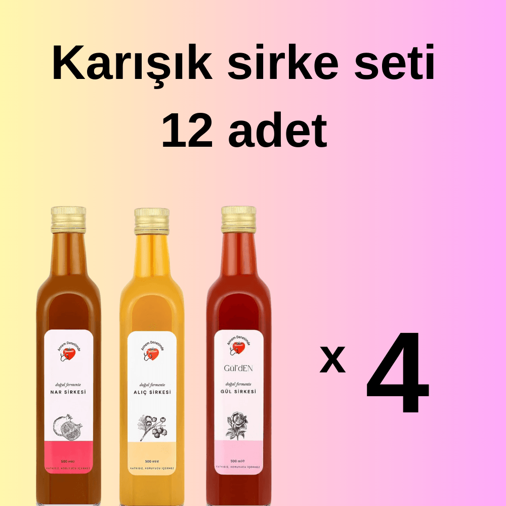 12'Lİ KARIŞIK SET 4 NAR, 4 ALIÇ, 4 GÜL