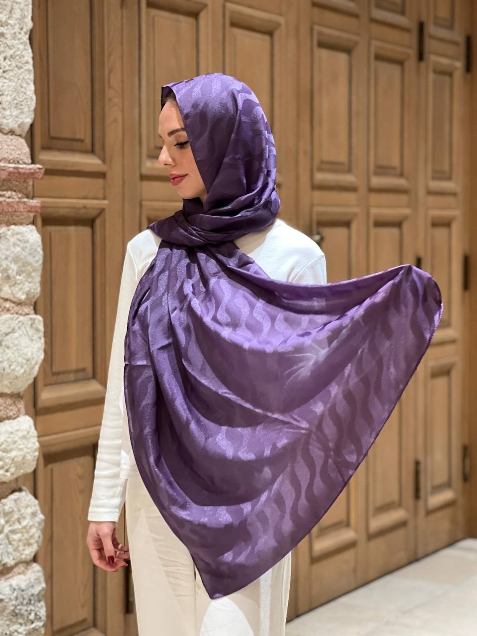 Çiçek Desen Jakar Şal - 209