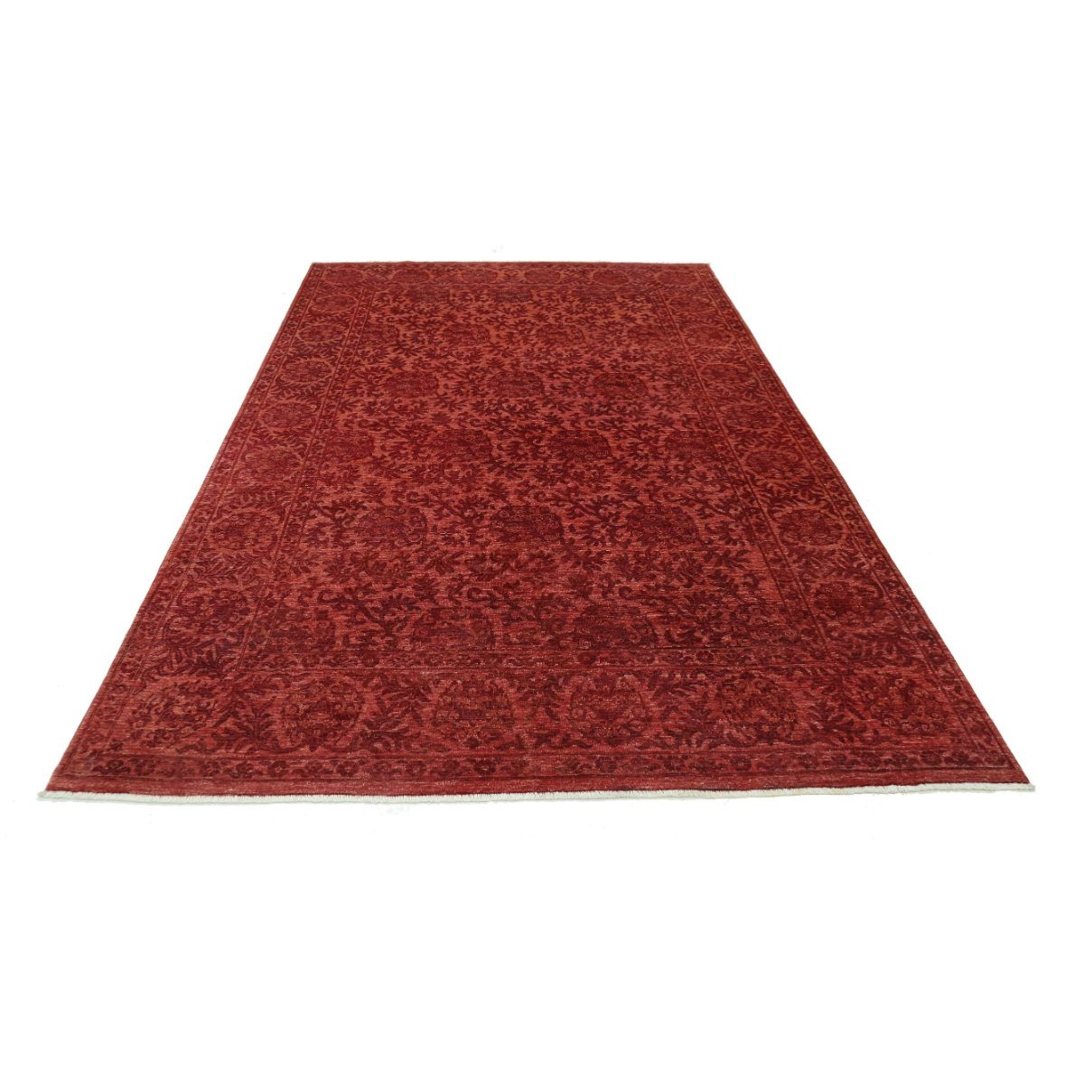 Overdye 7x10 Handmade Double Knotted Washable Wool Rug - Colorful