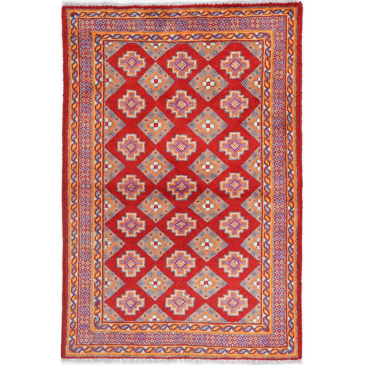 Revival 3x5 Handmade Double Knotted Washable Wool Rug - Colorful