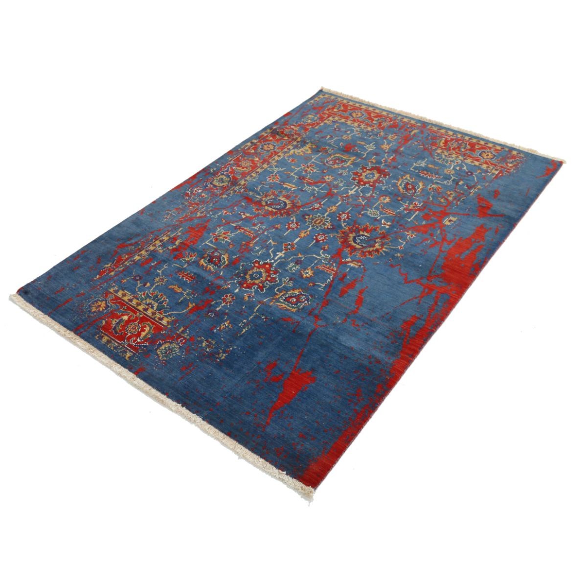 Gulshan 4x6 Powered-Loomed Washable Wool Rug - Colorful
