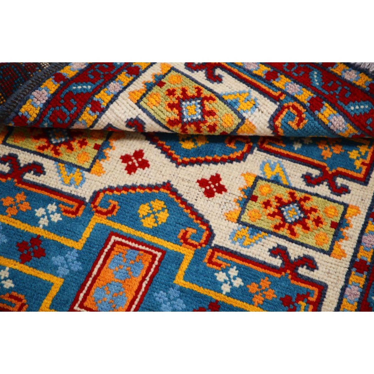 Revival 3x4 Handmade Double Knotted Washable Wool Rug - Colorful