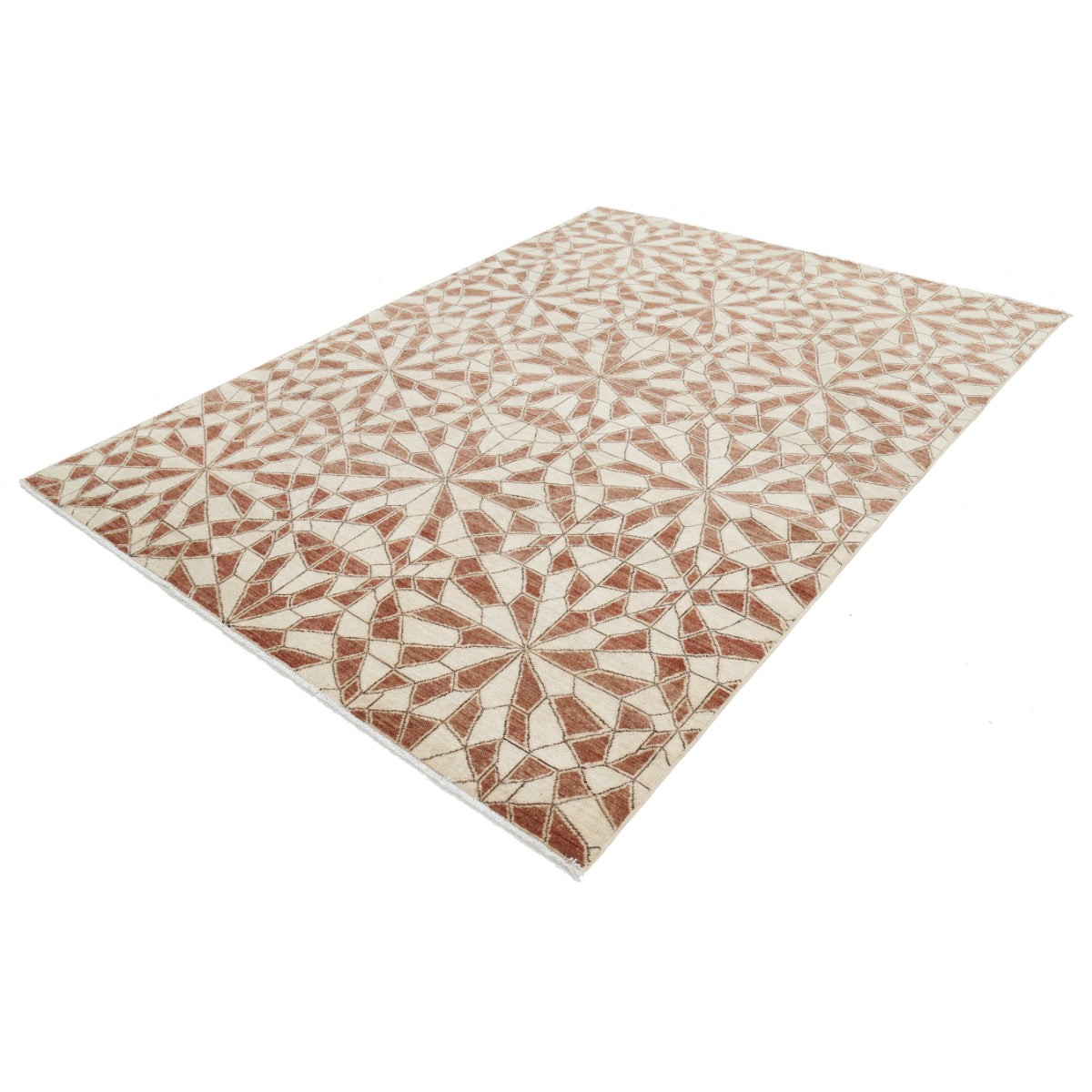 Modcar 7x9 Handmade Double Knotted Washable Wool Rug - Colorful