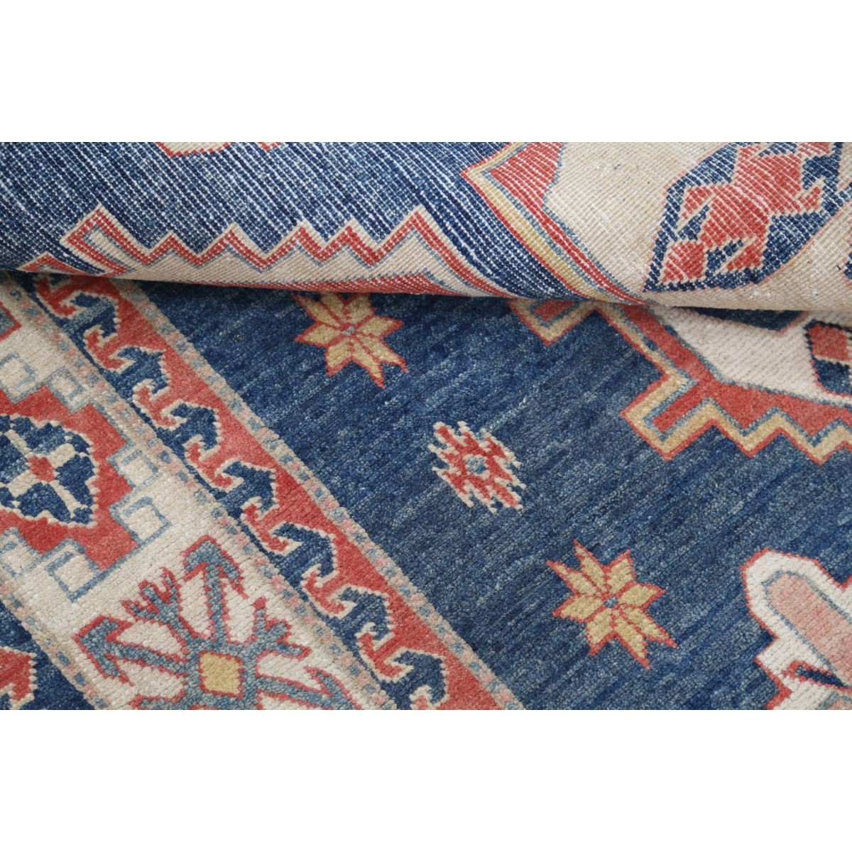 Kazak 5x7 Handmade Double Knotted Washable Wool Rug - Colorful