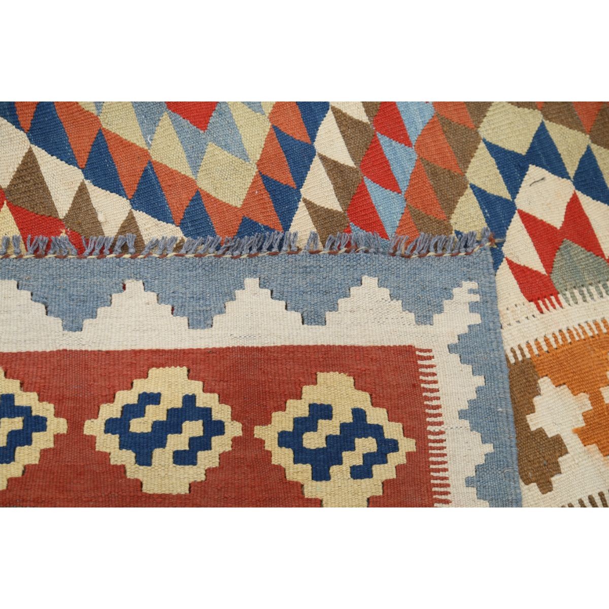 Kafkaas 7x10 Hand Woven Washable Wool Rug - Colorful