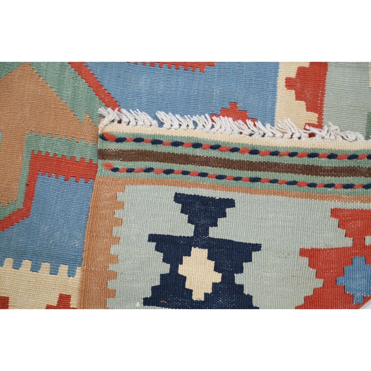 Kafkaas 5x7 Hand Woven Washable Wool Rug - Colorful