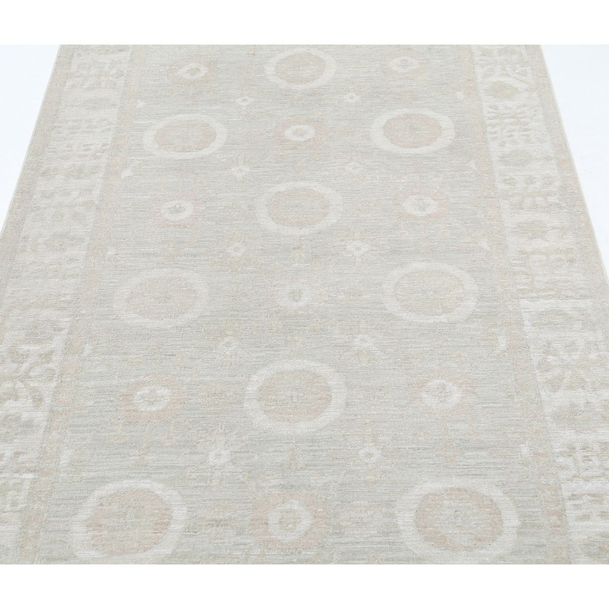Serenity 4x10 Handmade Double Knotted Washable Wool Runner - Soft Hues