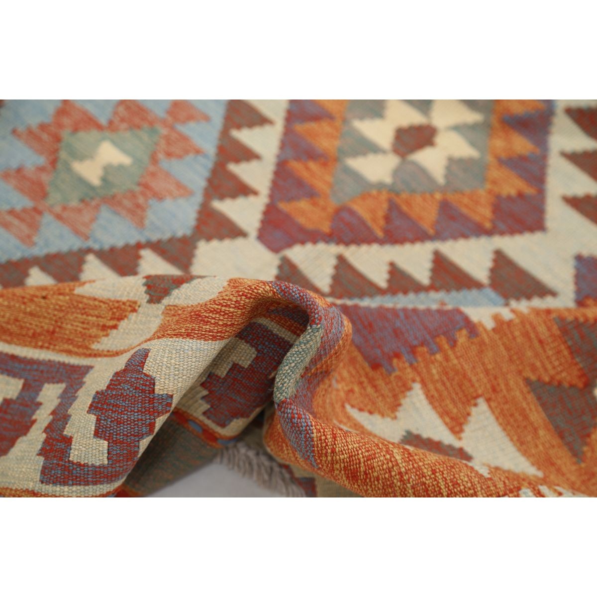 Kafkaas 5x7 Hand Woven Washable Wool Rug - Colorful